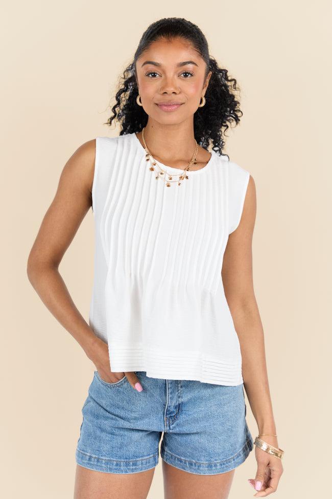Perfect Promises Ivory Woven Top FINAL SALE Product Image