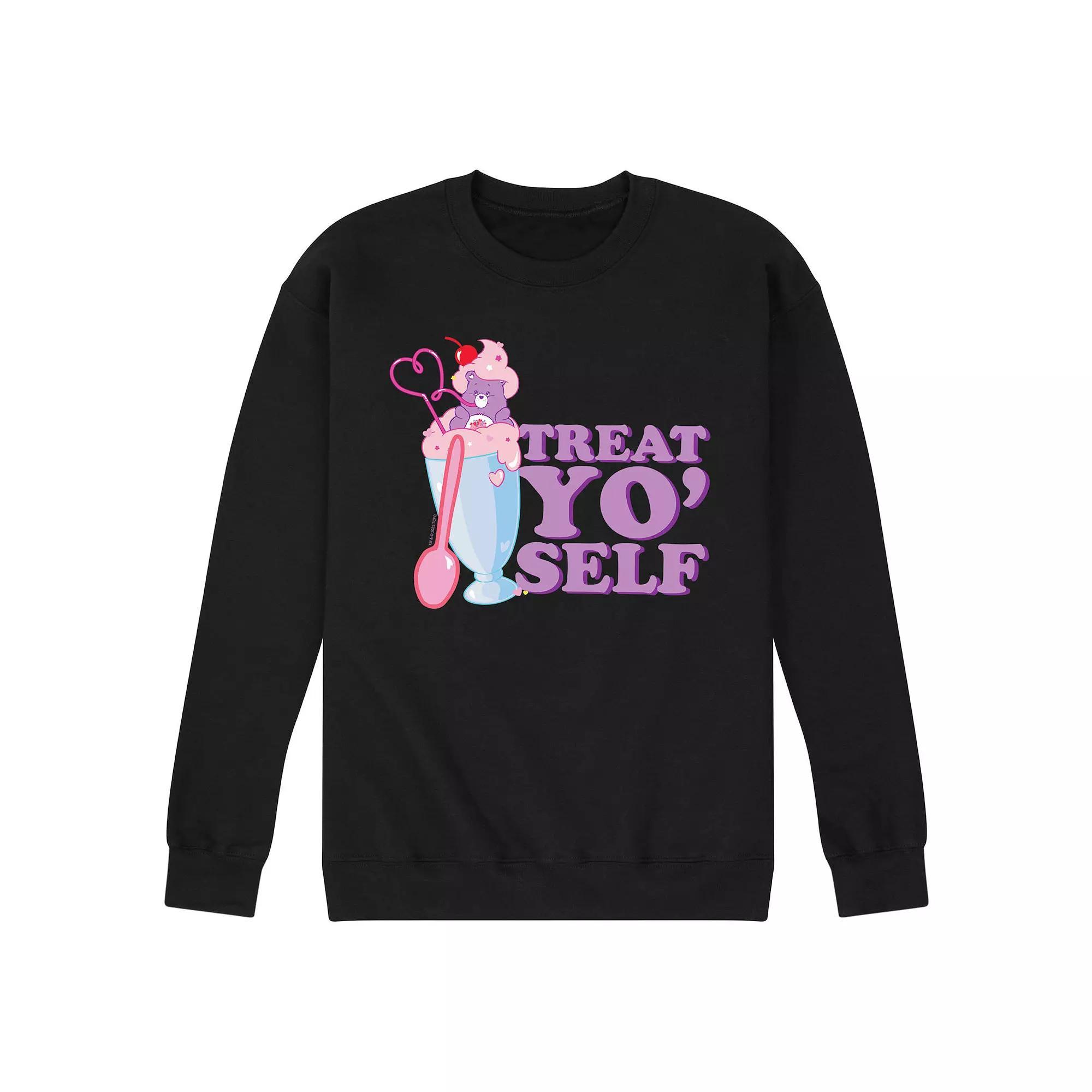 Mens Care Bears Treat Yo Self Fleece Sweatshirt Blue Product Image