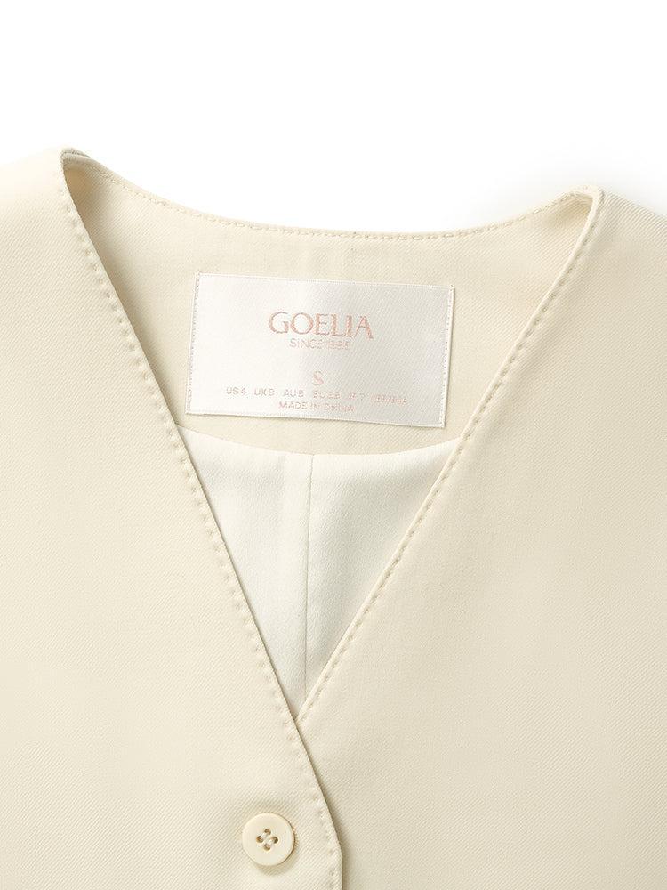 Worsted Wool Single-Breasted Women Vest Product Image