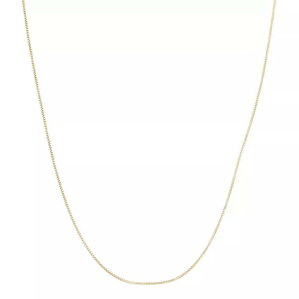 Jordan Blue 10k Gold Adjustable Box Chain Necklace - 22 in., Women's, Size: 22", Yellow Product Image