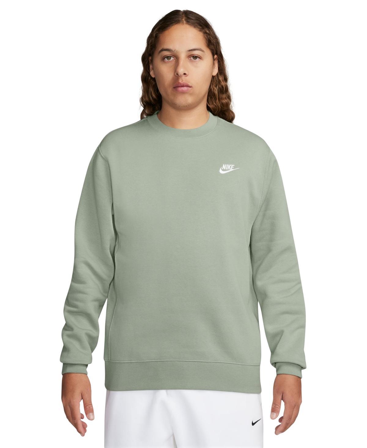 Nike Men's Club Crewneck Sweatshirt in Khaki/White at Nordstrom, Size Small Product Image