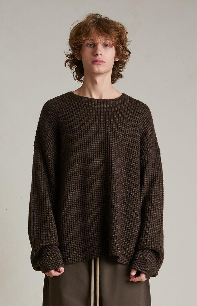 Fear of God Essentials Men's Heavy Waffle Knit Crew Neck Sweater - Product Image