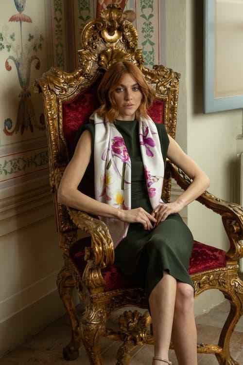 Elizabetta Susanna - Hand Rolled Silk Foulard for Women in Pink at Nordstrom Product Image