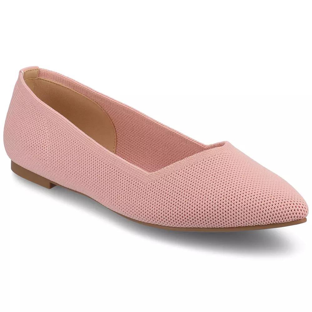 Journee Minnah Knit Slip-On Pointed-Toe Womens Dress Flats Product Image