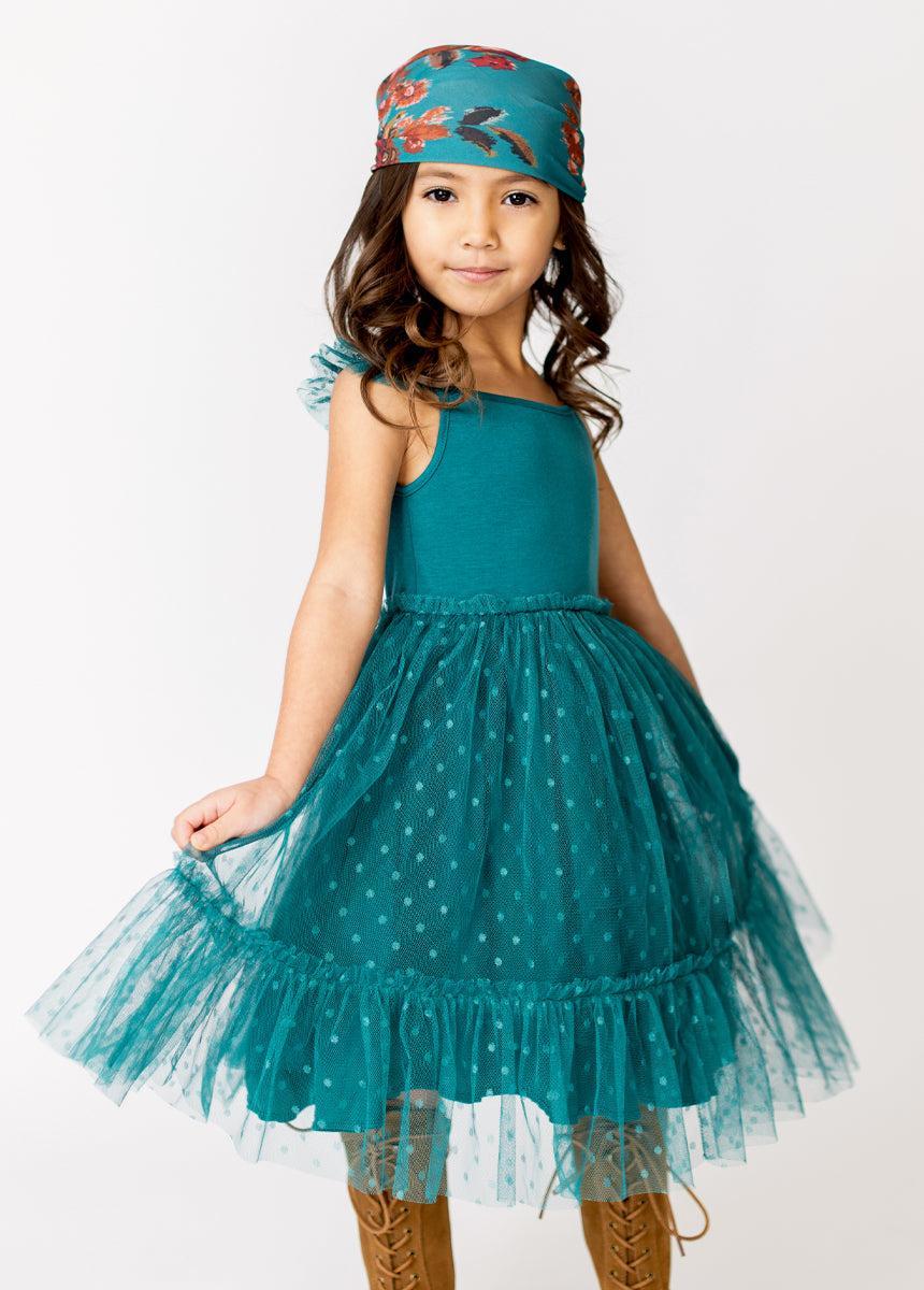 Leigh Dress in Teal Girls Product Image