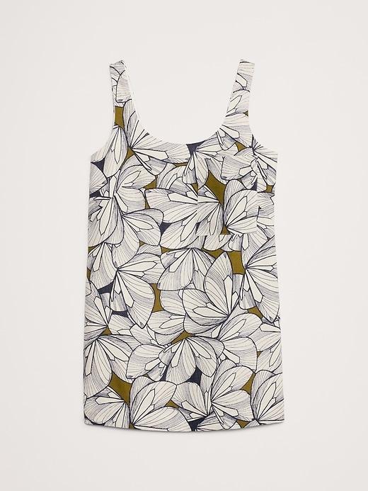 Linen Scoop-Neck Shift Dress Product Image