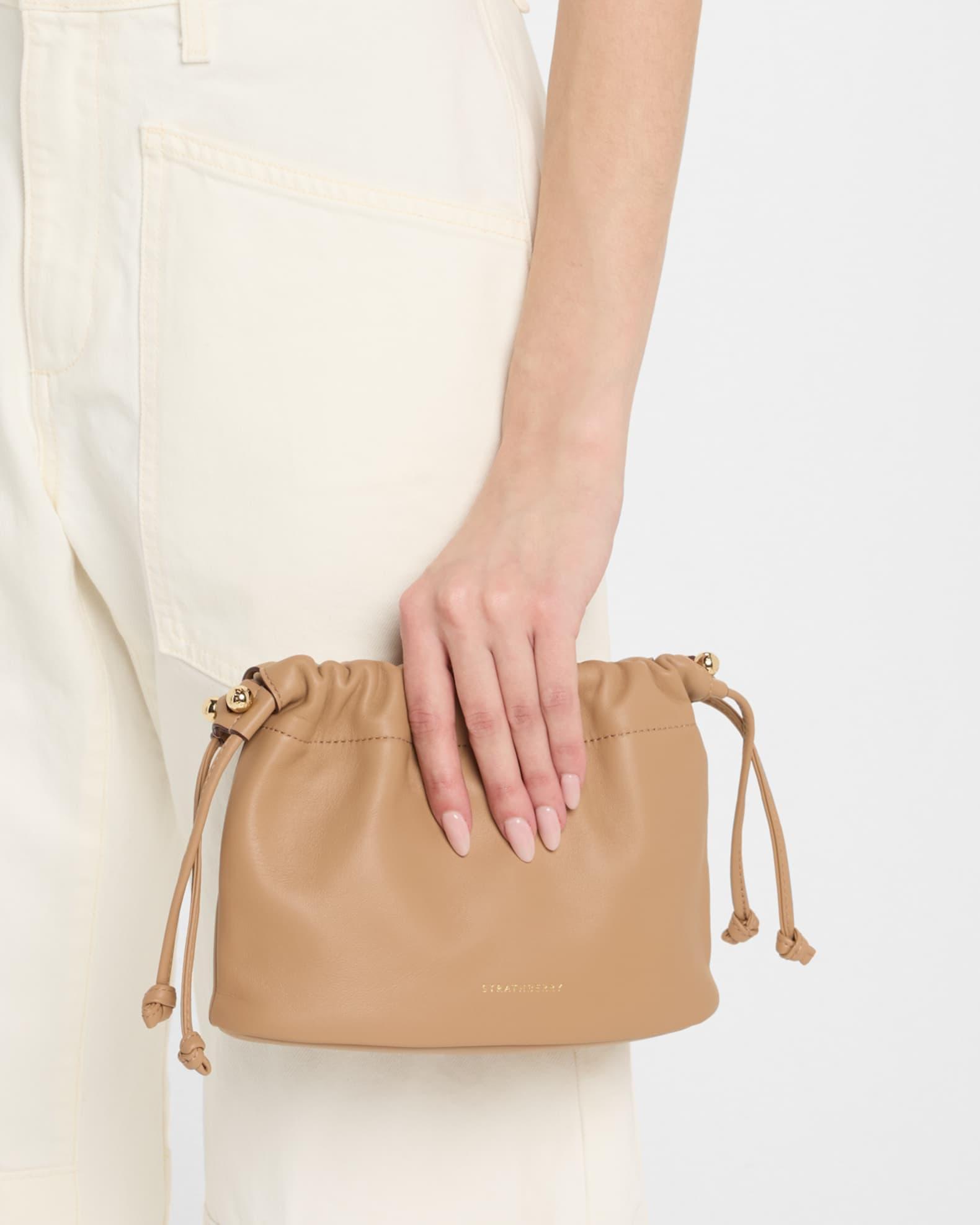 Charlotte Drawstring Leather Clutch Bag Product Image