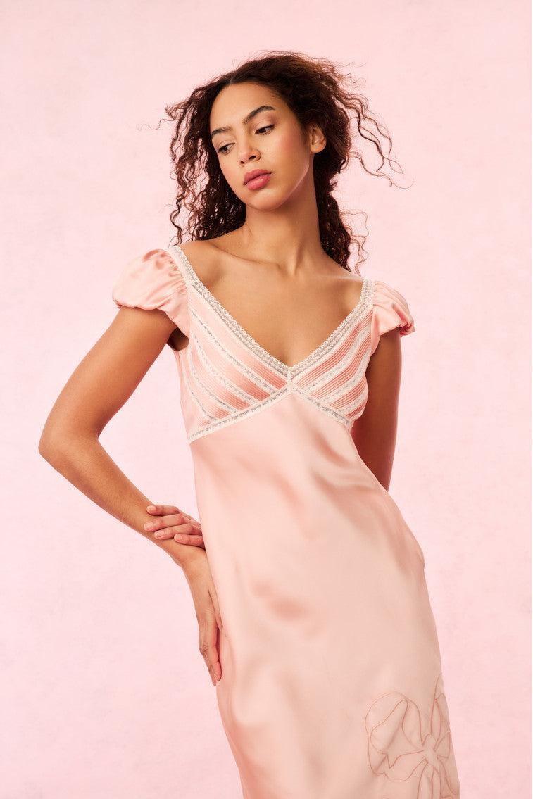 Brinkley Satin Midi Dress - BLACK Product Image