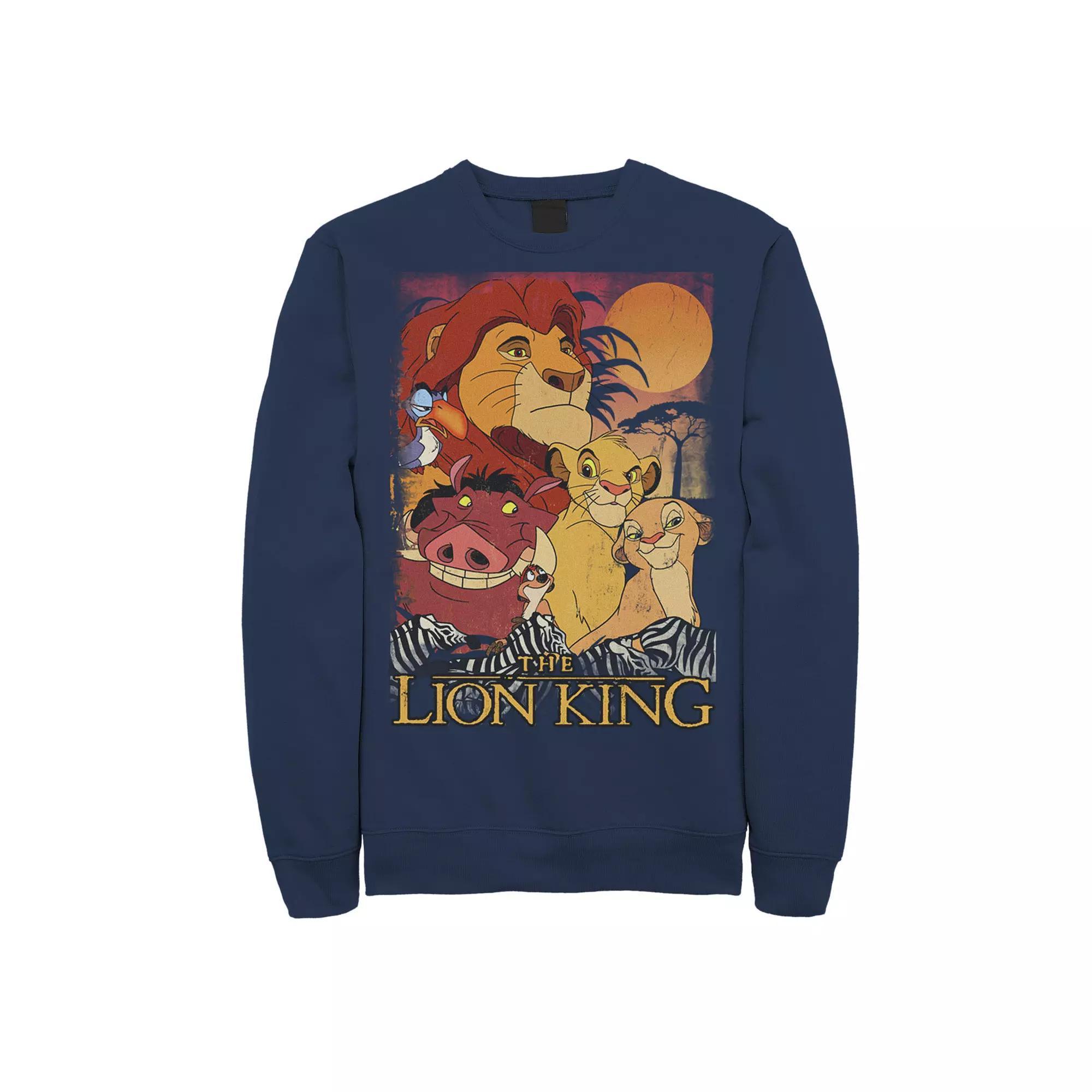 Disney's The Lion King Men's Happy Group Sweatshirt, Size: 3XL, Black Product Image