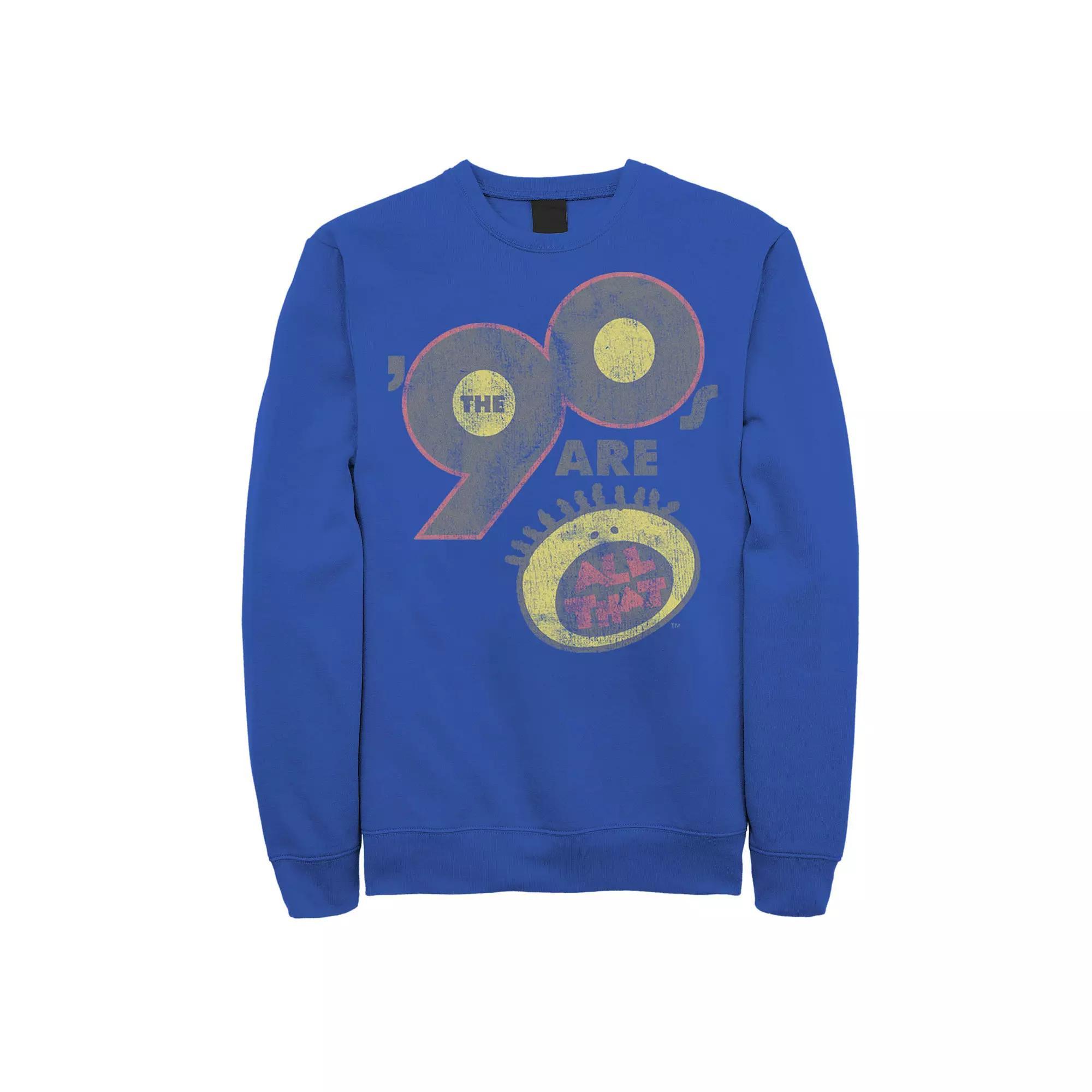 Men's Nickelodeon All That The Nineties Are Vintage Retro Sweatshirt, Size: XL, White Product Image