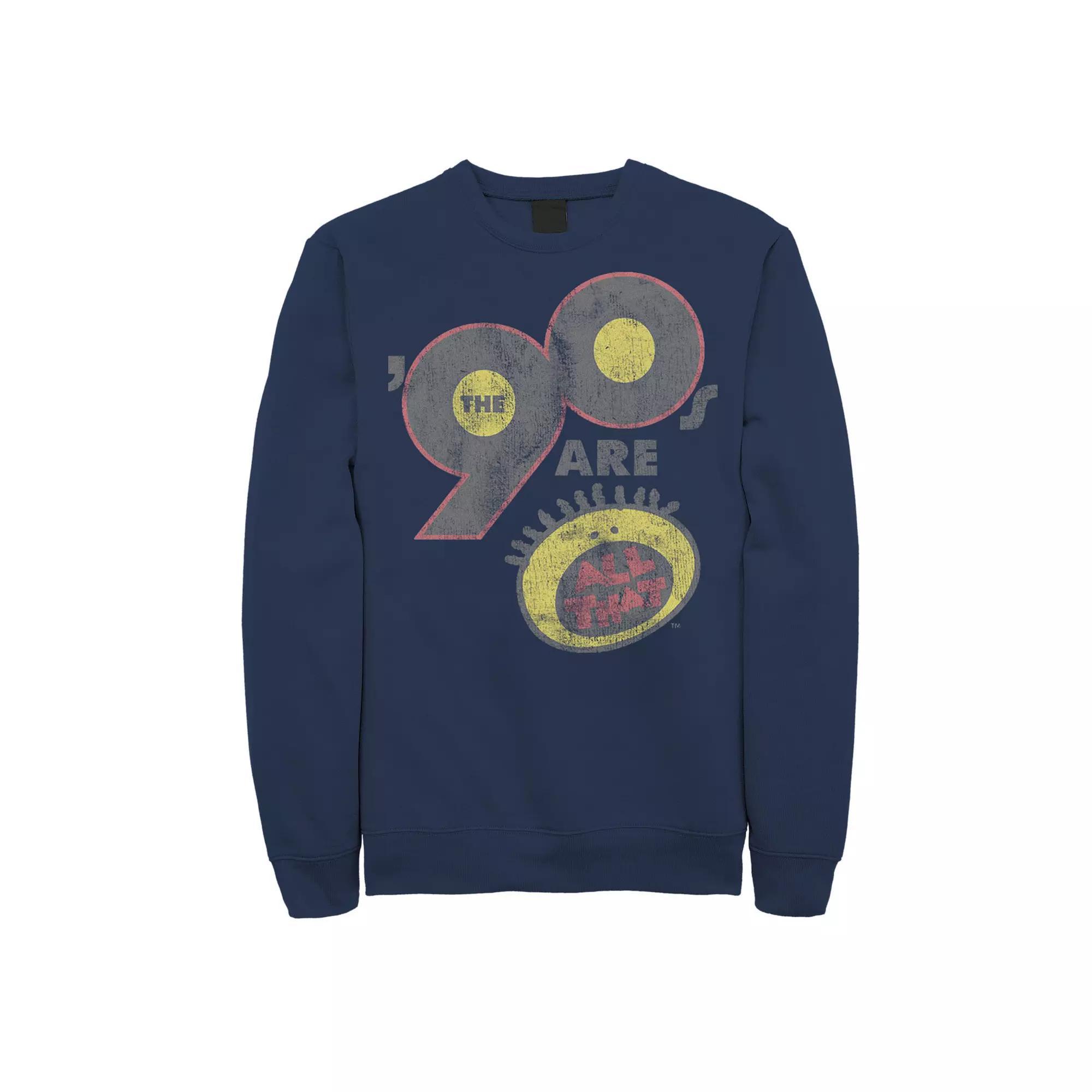 Men's Nickelodeon All That The Nineties Are Vintage Retro Sweatshirt, Size: Small, Blue Product Image