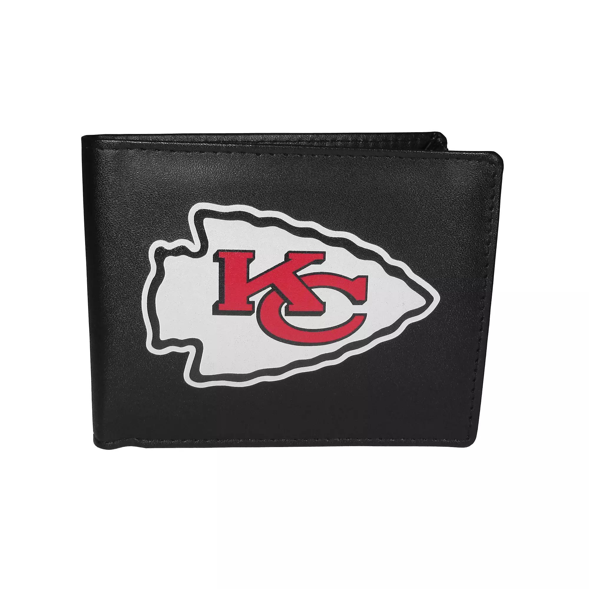 Men's Kansas City Chiefs Leather Bi-Fold Wallet, Team Product Image