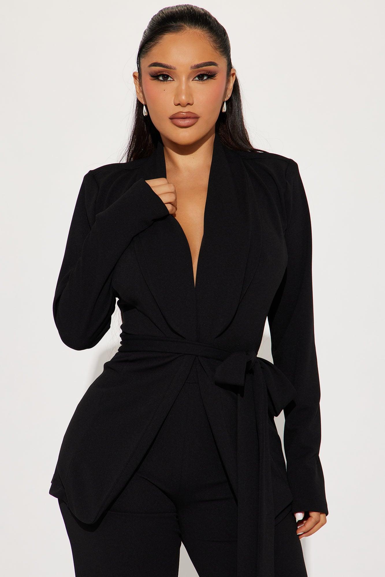 CEO Vibes Blazer Set - Black Product Image
