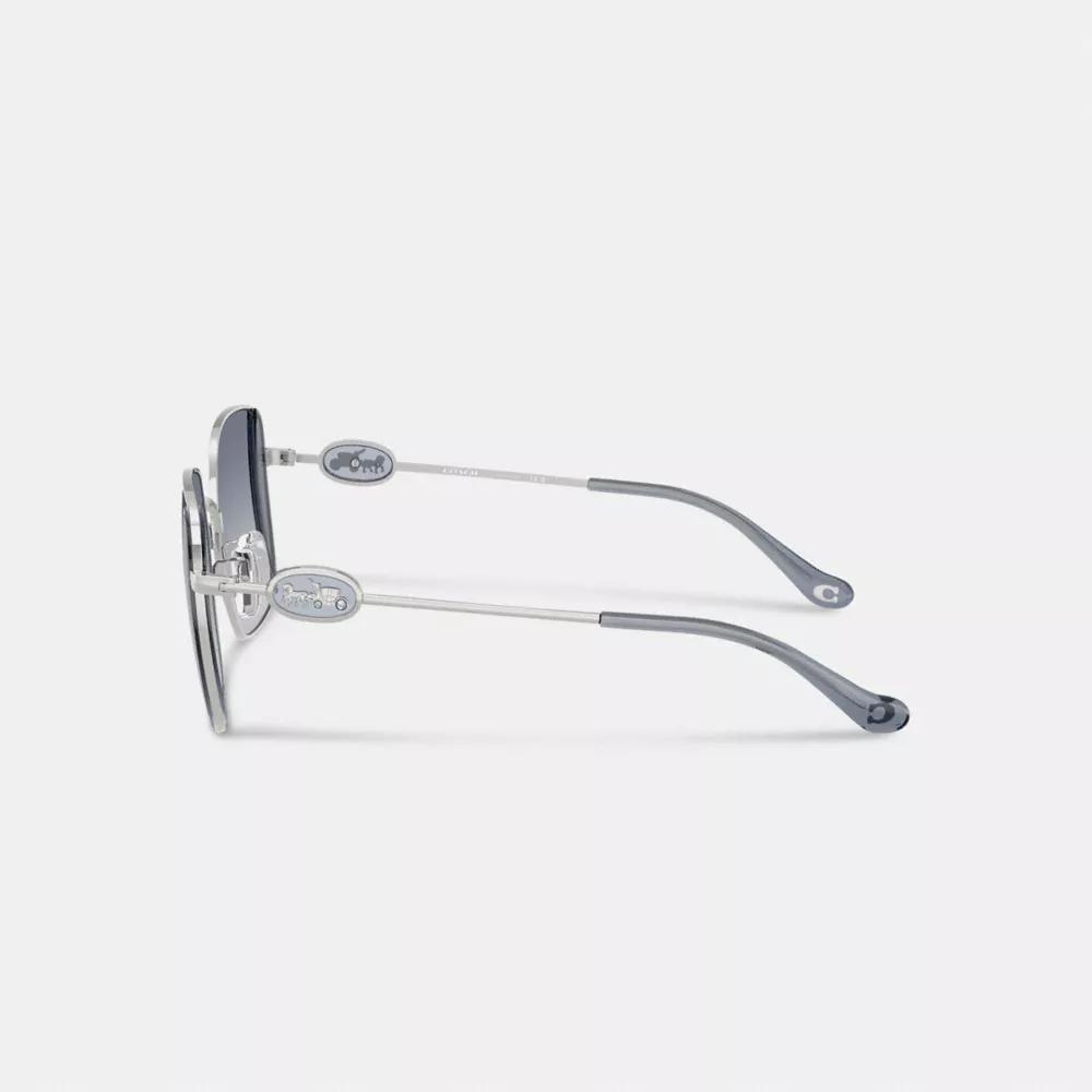 Horse And Carriage Metal Oversized Square Sunglasses Product Image