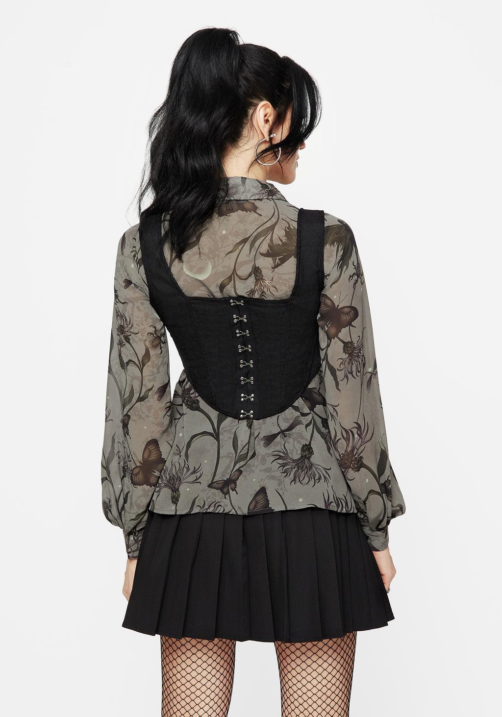 Gloriana Floral Print Chiffon Shirt Product Image