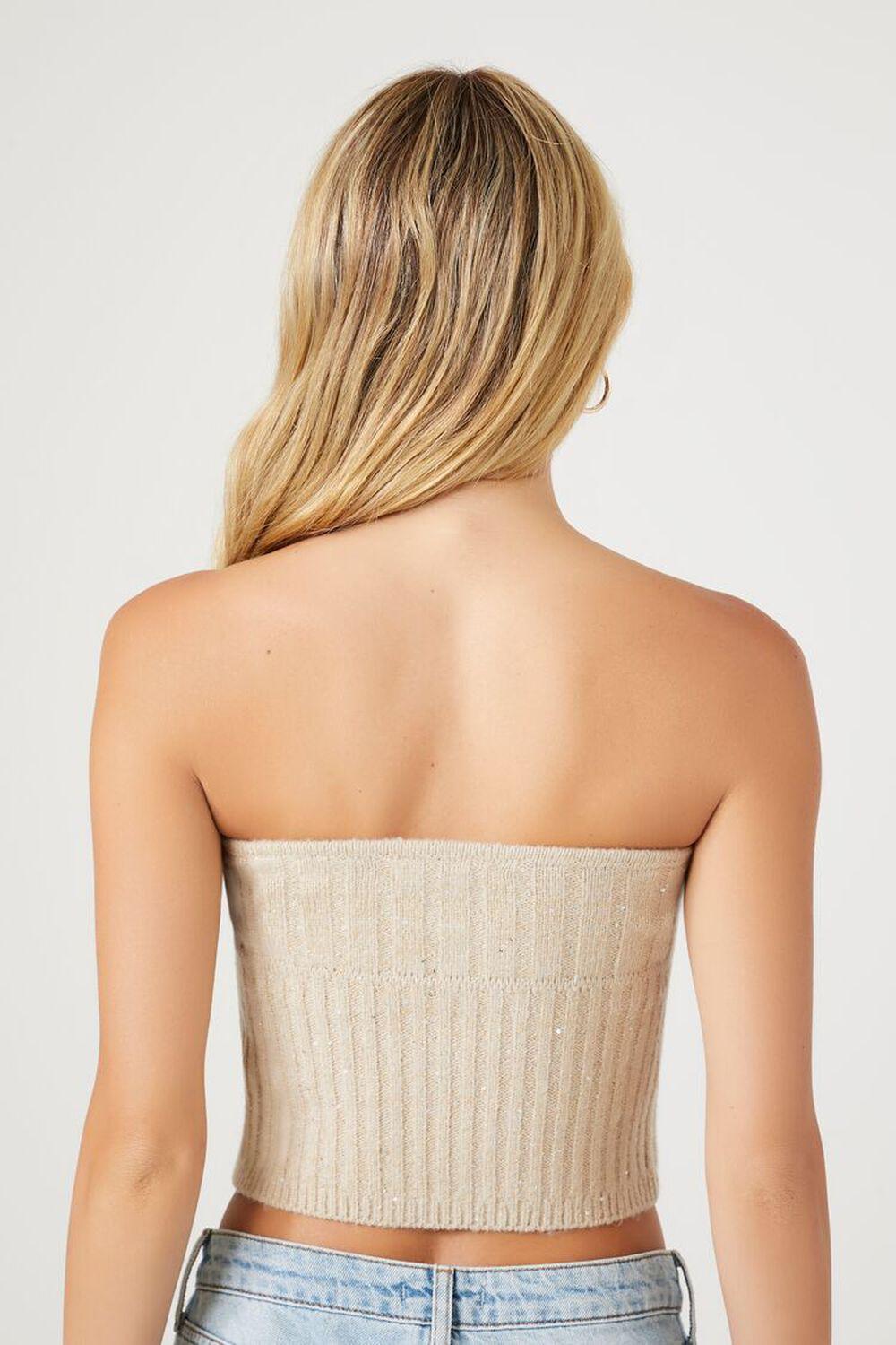 Glitter Sweater-Knit Tube Top | Forever 21 Product Image