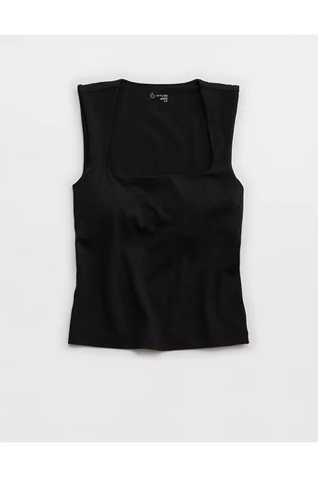 OFFLINE By Aerie Real Me Low Key Square Neck Tank Top Womens Product Image