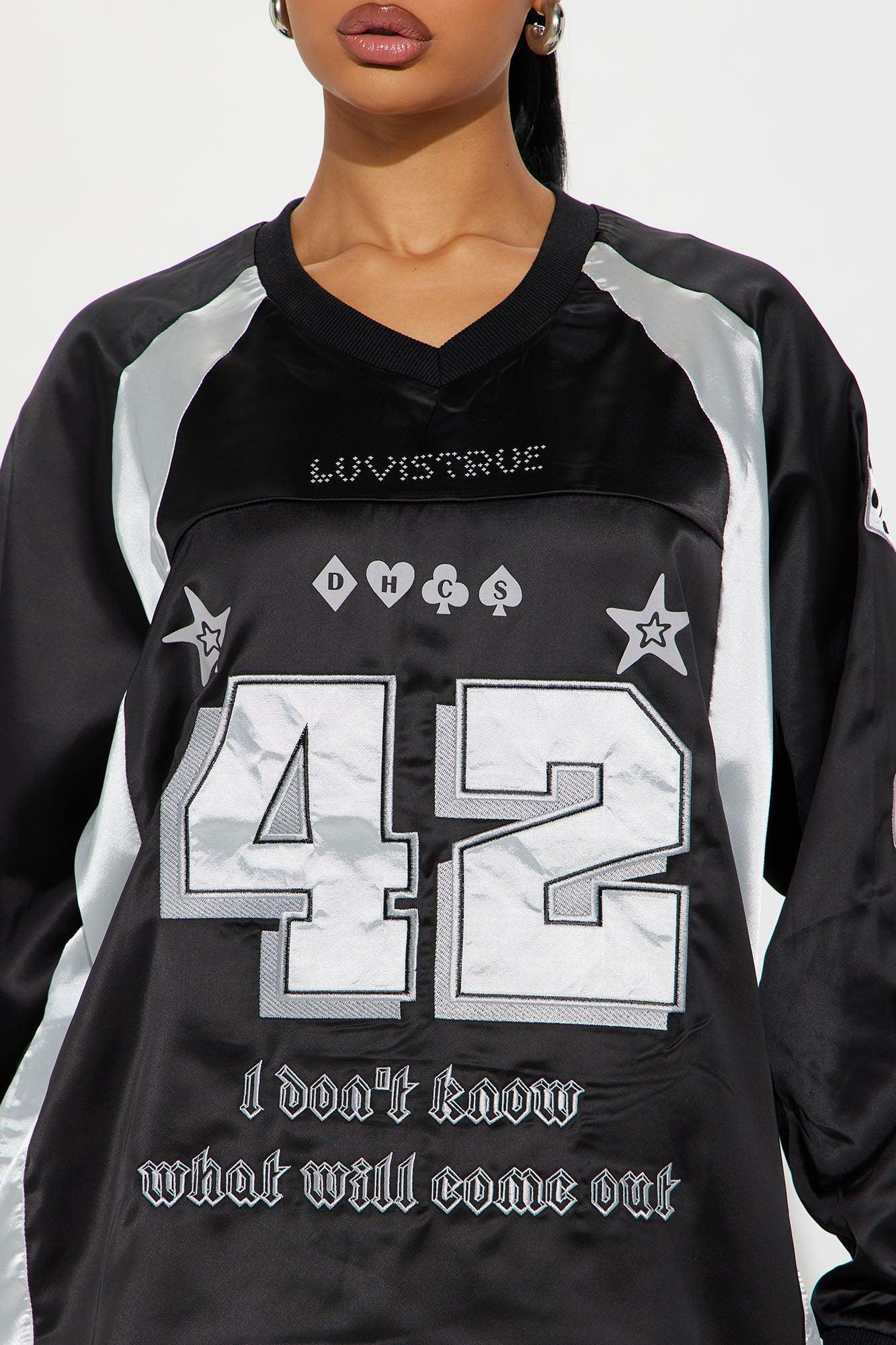 Take A Chance Jersey Top - Black Product Image