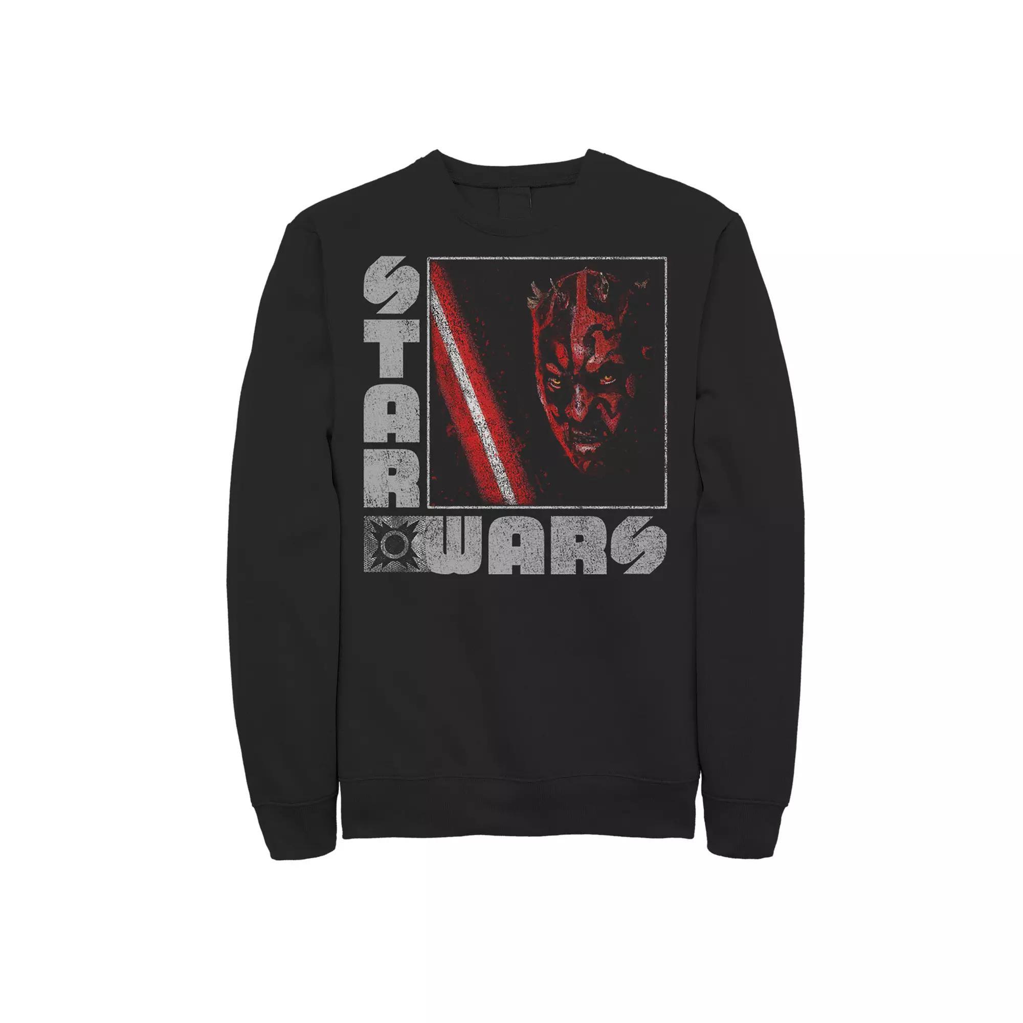 Men's Star Wars Darth Maul Distressed Square Portrait Tee, Size: XXL, Black Product Image