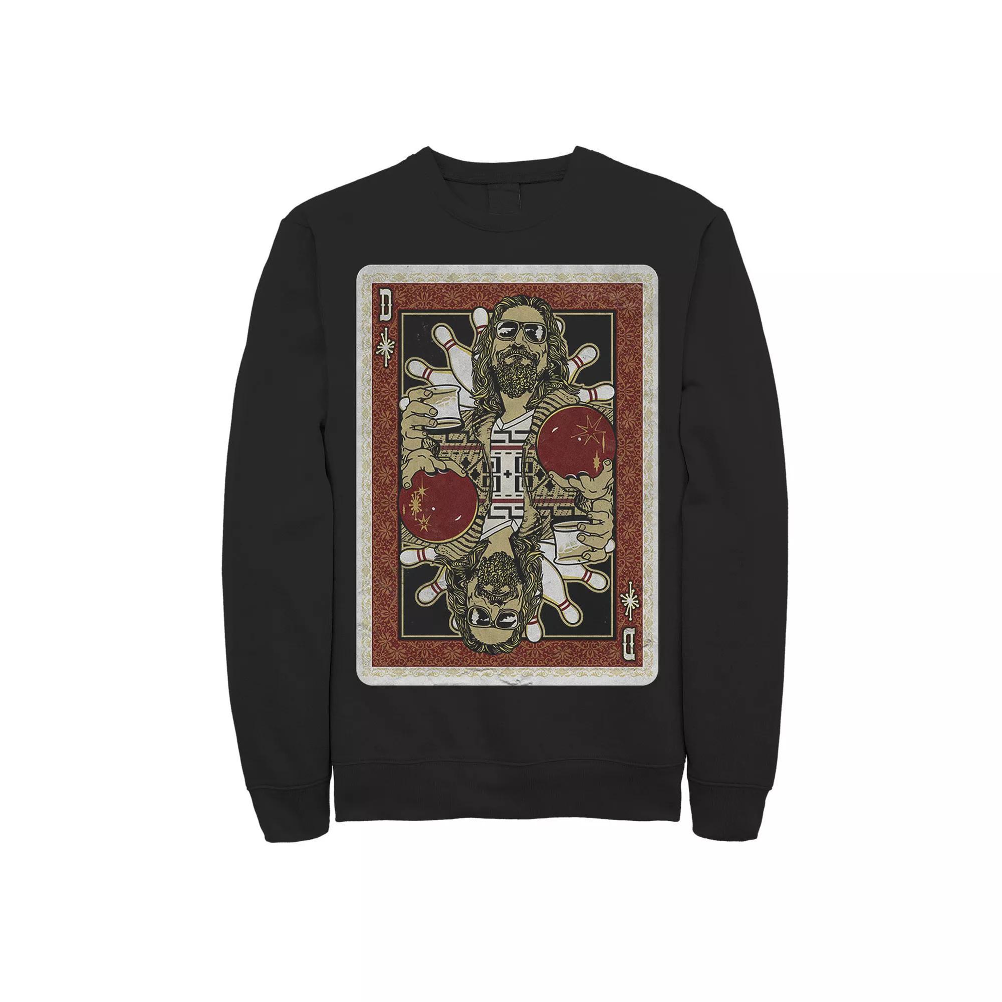 Men's Big Lebowski Abide Card In The Deck Sweatshirt, Size: Medium, Black Product Image