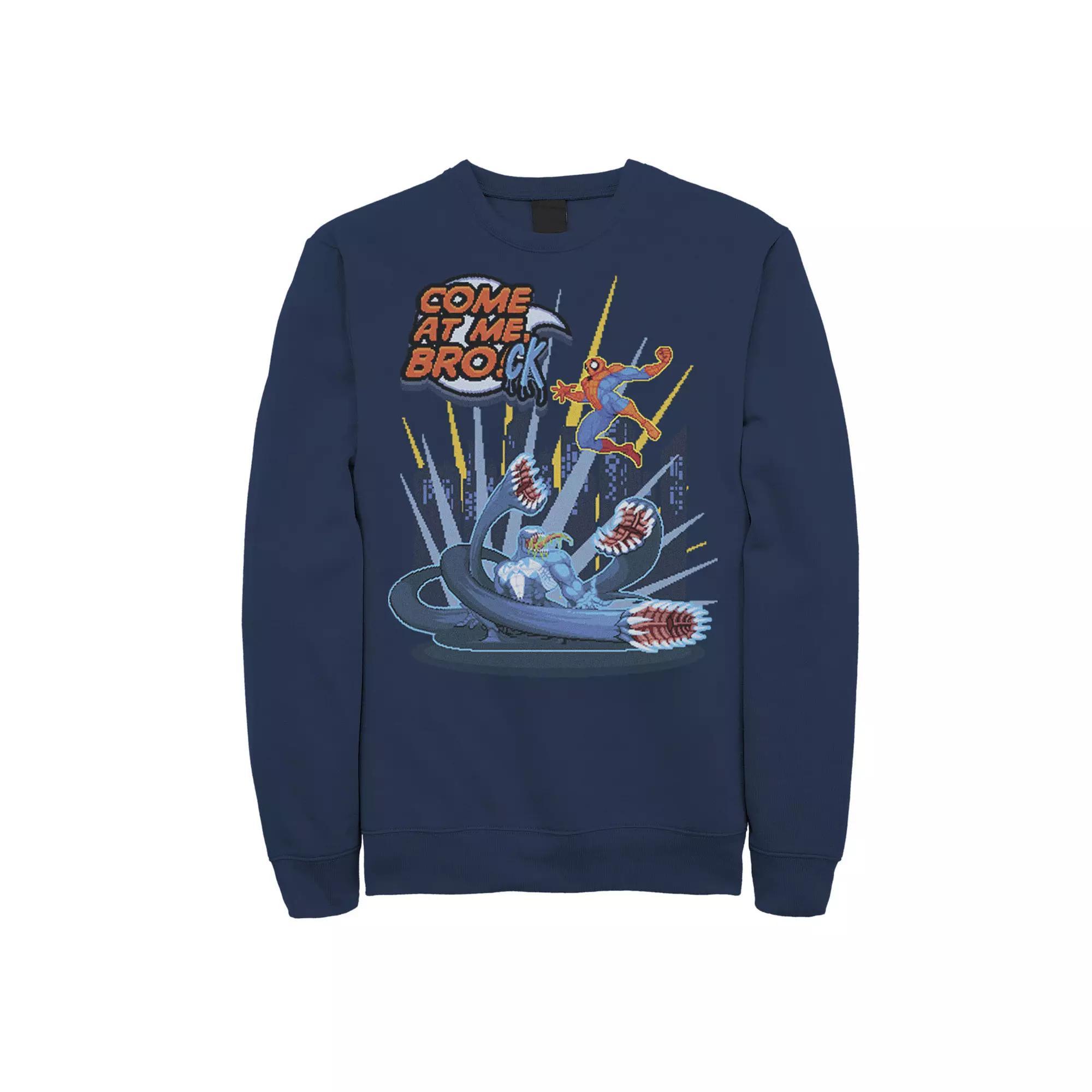 Mens Marvel Spider-Man Come At Me Brock Sweatshirt Blue Product Image