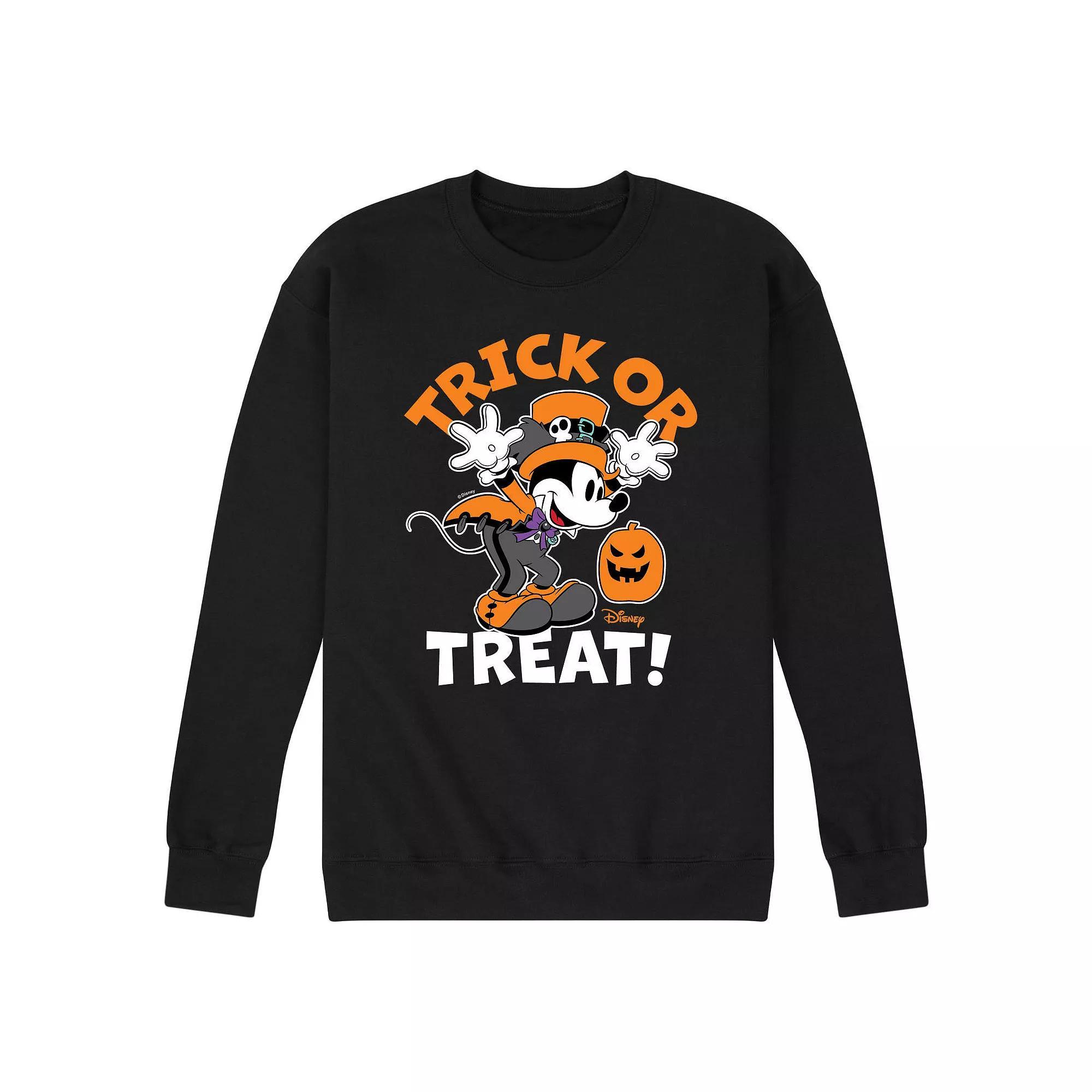 Disney's Mickey Mouse Men's Trick Or Treat Fleece Sweatshirt, Size: Large, Black Product Image