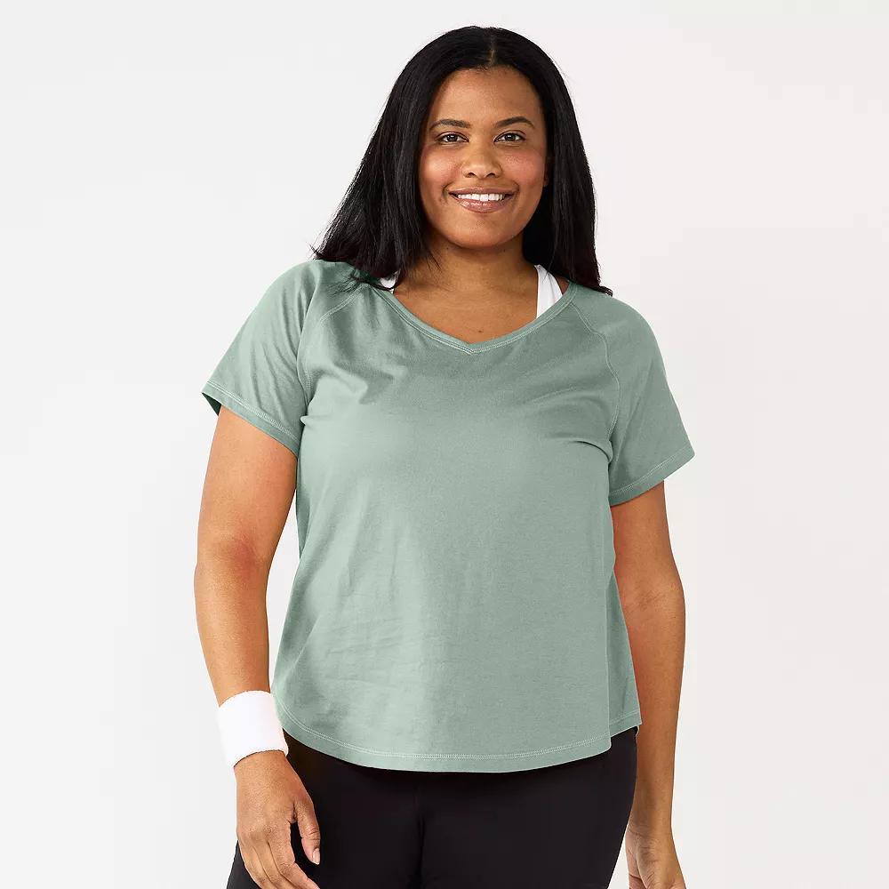 Plus Size Tek Gear Core V-Neck Tee, Womens Product Image
