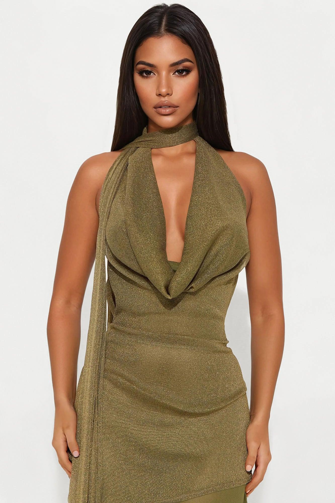 Summer Vacation Maxi Dress - Olive Product Image