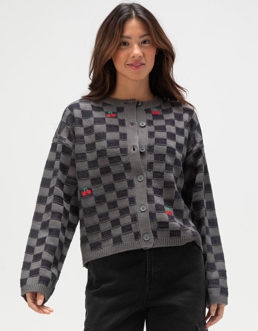 NOISY MAY Cherry Embroidered Womens Cardigan Product Image