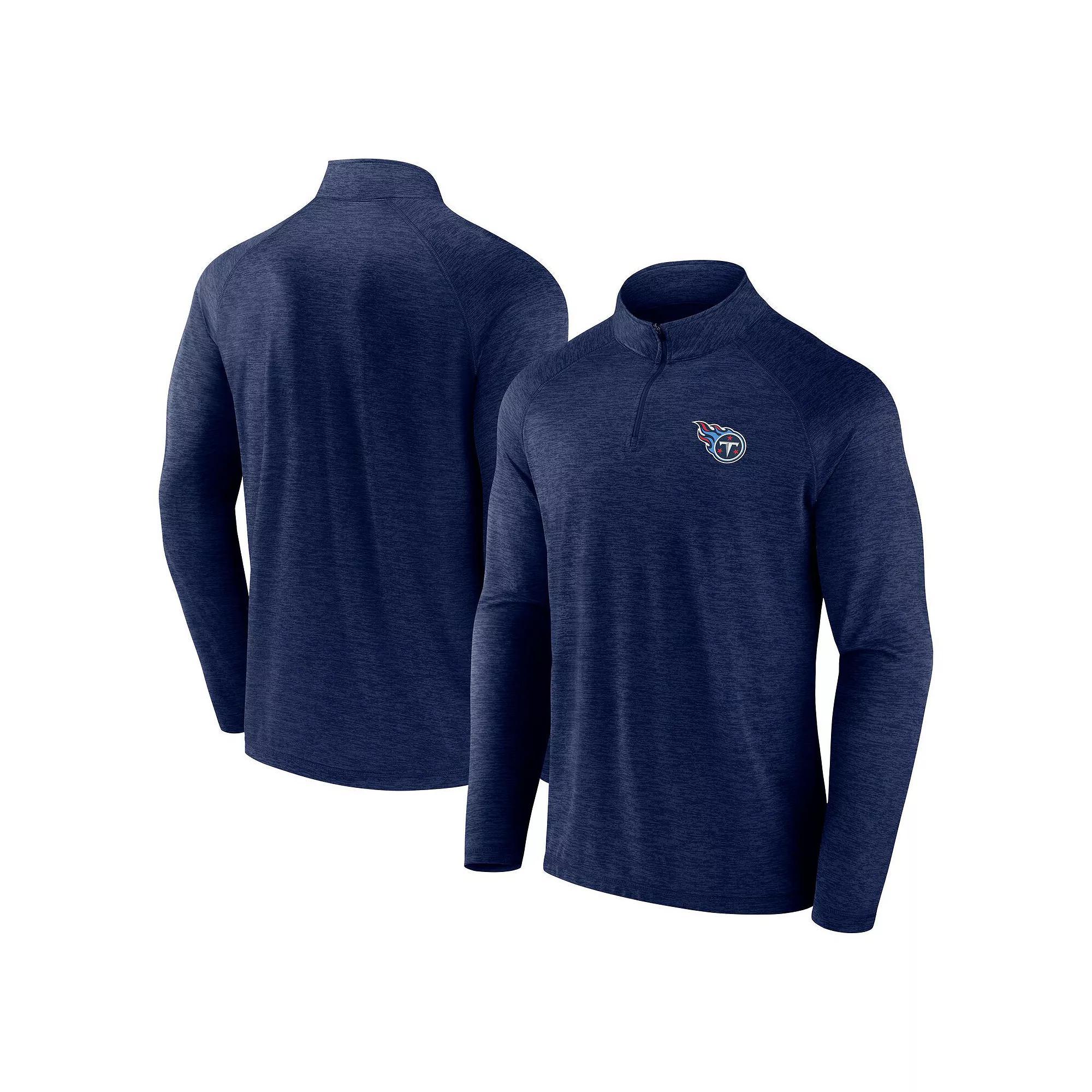 Men's  Blue New York Rangers Head-to-Head Raglan Quarter-Zip Top, Size: Large, Ran Blue Product Image