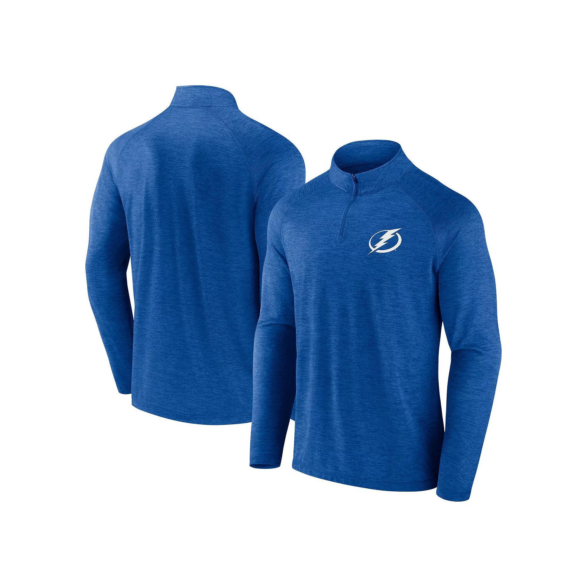 Men's Logo Athletic  Navy Nashville Predators Head-to-Head Raglan Quarter-Zip Top, Size: XL, Pdt Blue Product Image