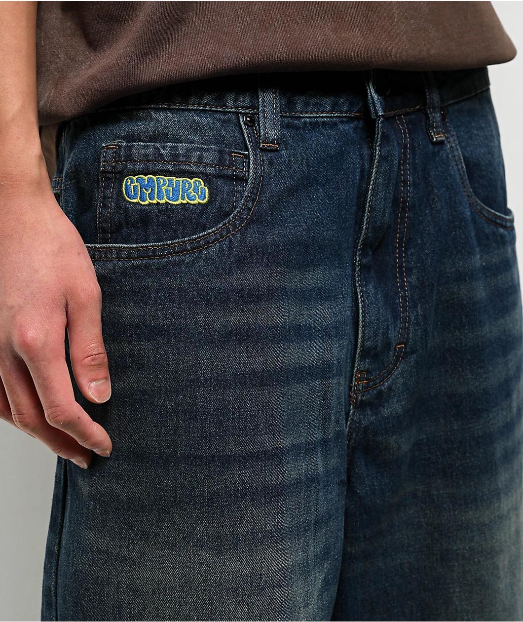 Empyre Ultra Wide Leg Bronco Wash Skate Jeans Product Image