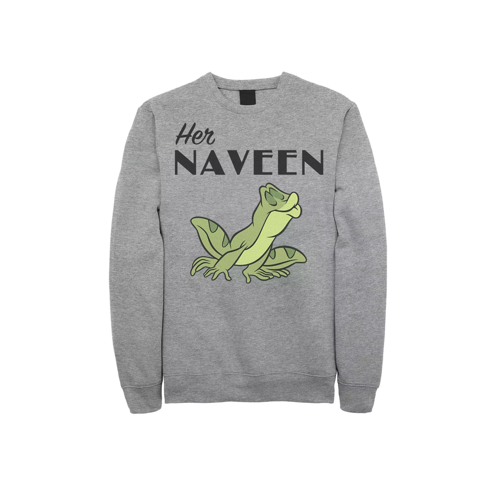 Men's Disney Princess and the Frog Her Naveen Sweatshirt, Size: Medium, Athletic Grey Product Image