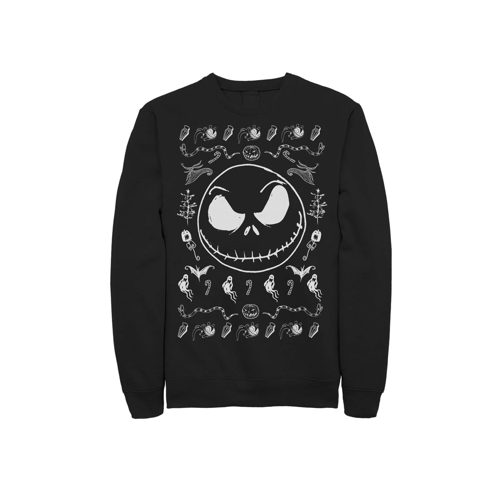 Disneys The Nightmare Before Christmas Jack Spooky Pattern Mens Sweatshirt Product Image