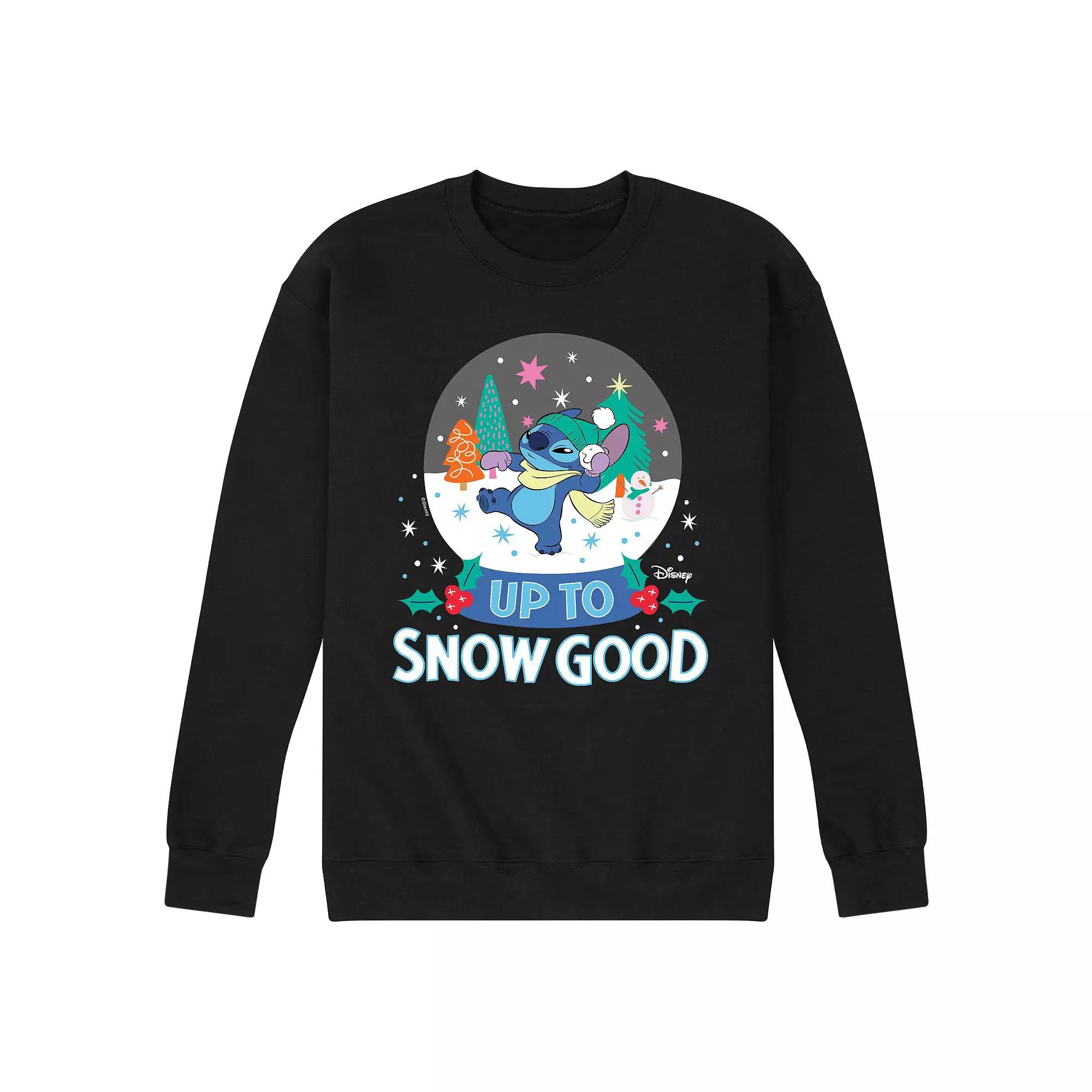 Disneys Lilo & Stitch Mens Up To Snow Good Fleece Sweatshirt Product Image