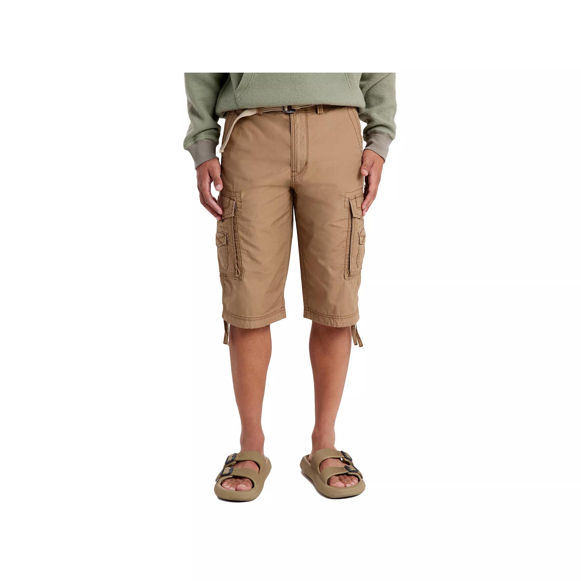 Men's UNIONBAY Cordova Messenger Belted Cargo Shorts, Size: 36, Field Product Image