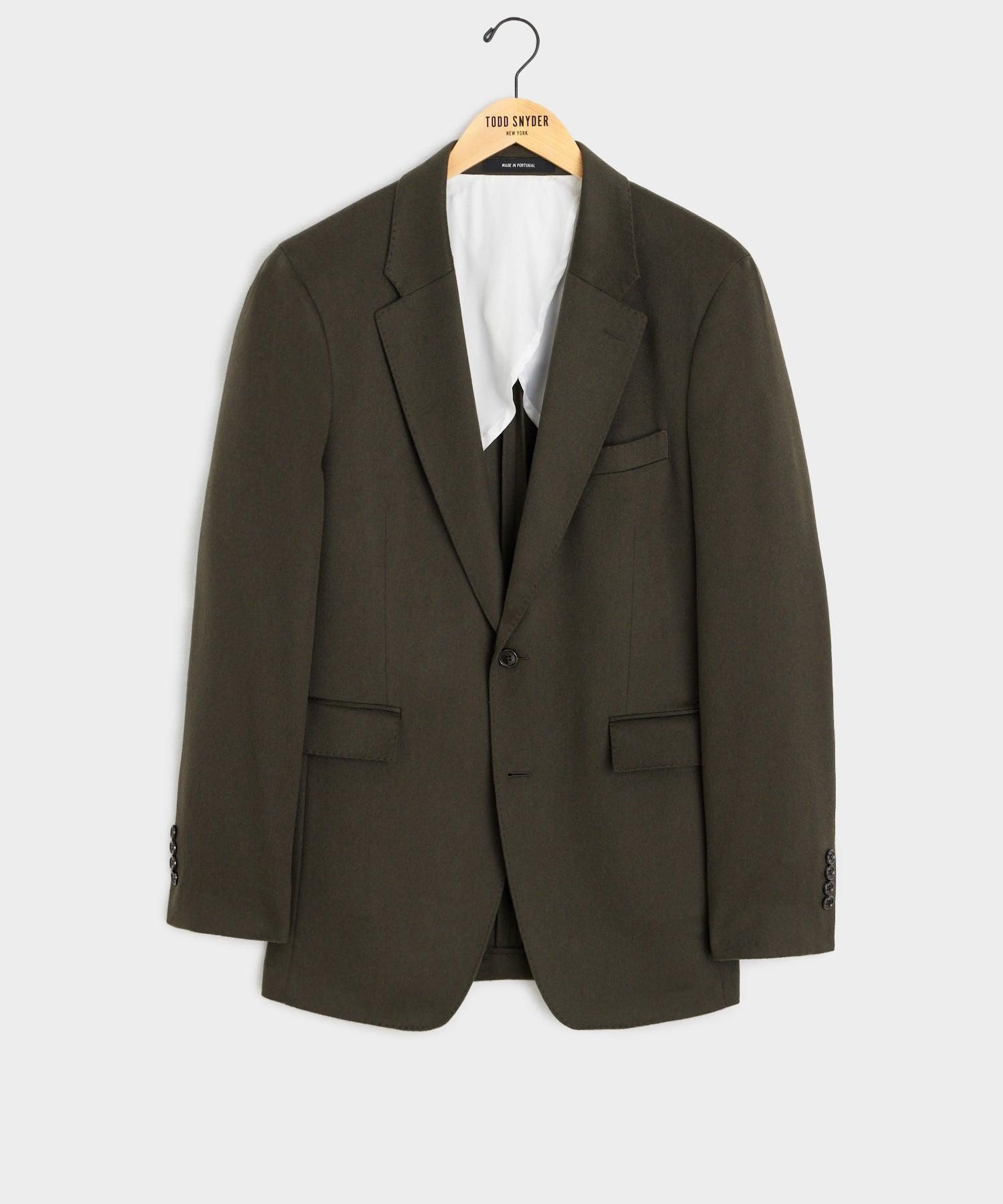 Italian Cashmere Sutton Jacket in Snyder Olive Product Image