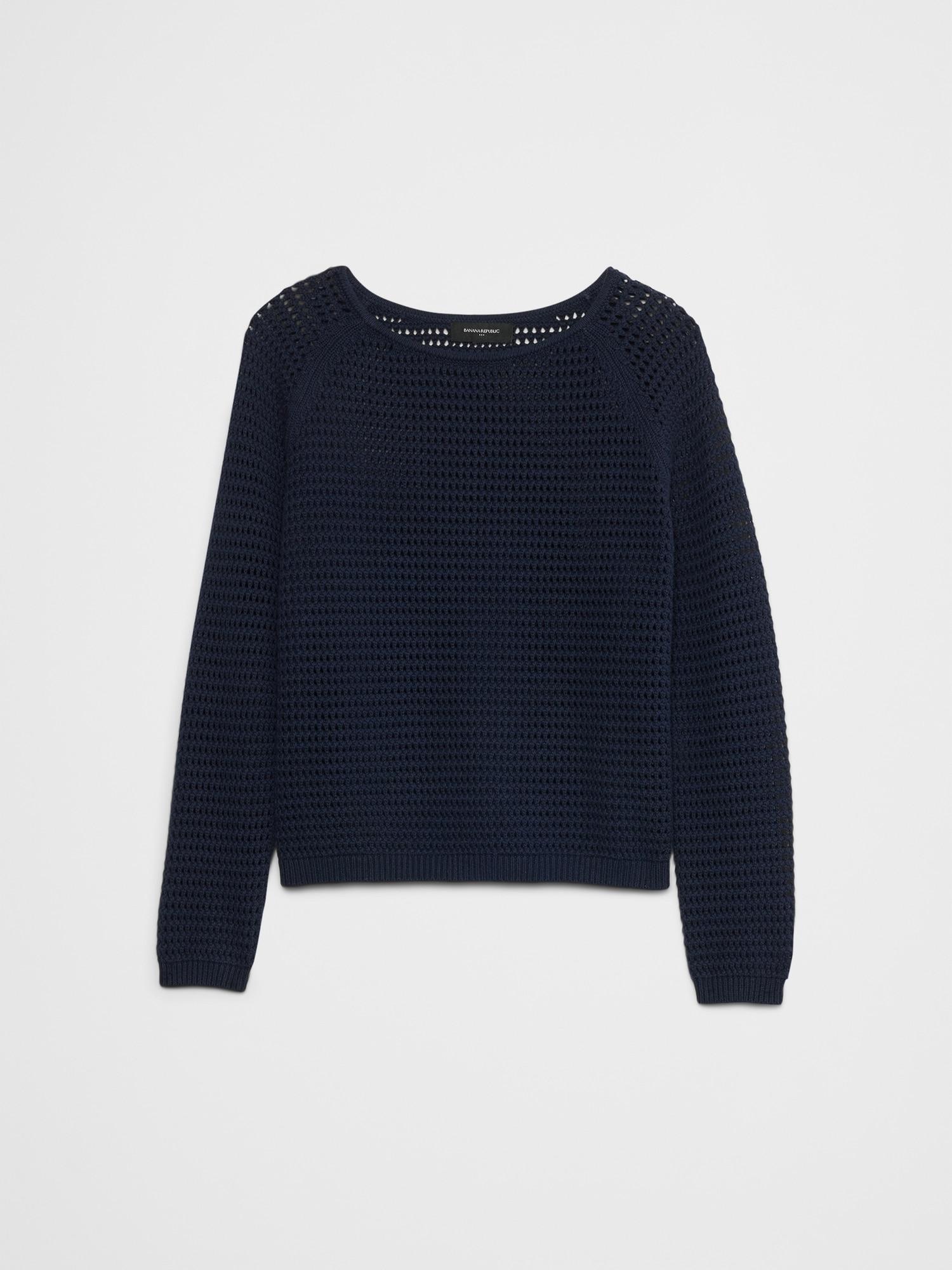Open Stitch Striped Sweater Product Image