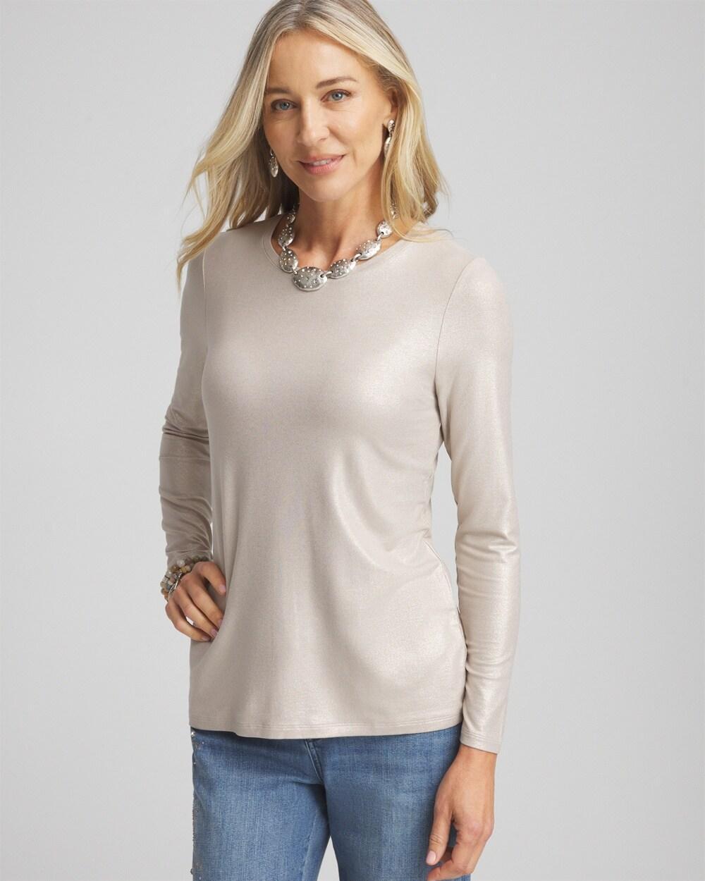 Touch of Cool™ Foil Long Sleeve Layering Tee Product Image