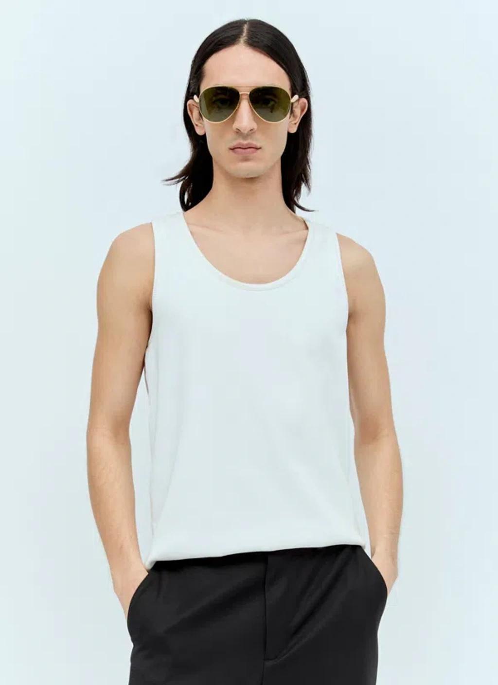 BOTTEGA VENETA Men Sardine Aviator Sunglasses In Gold Product Image