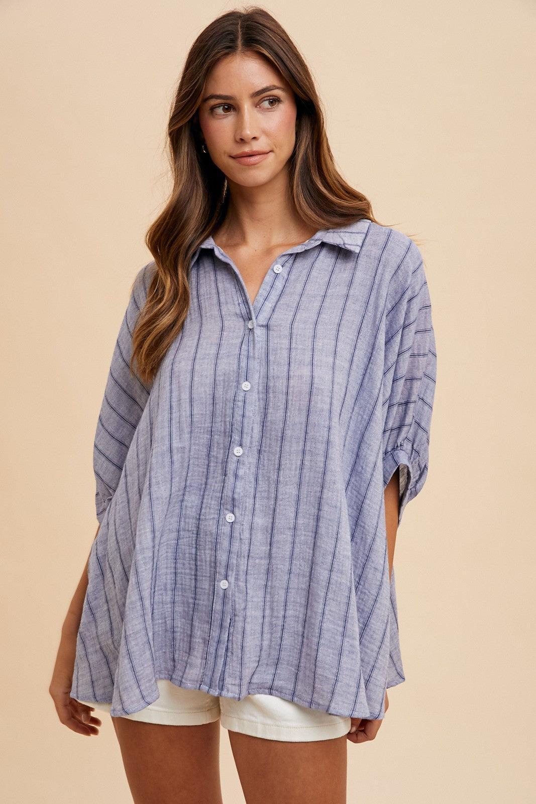 Hydrangea Button Top Product Image
