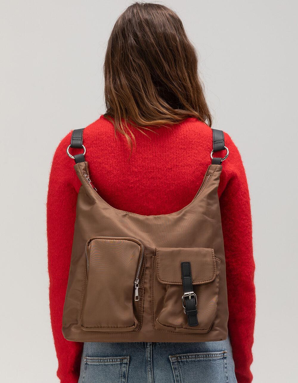 Nylon Multi Way Bag - BLK/KHAKI Product Image