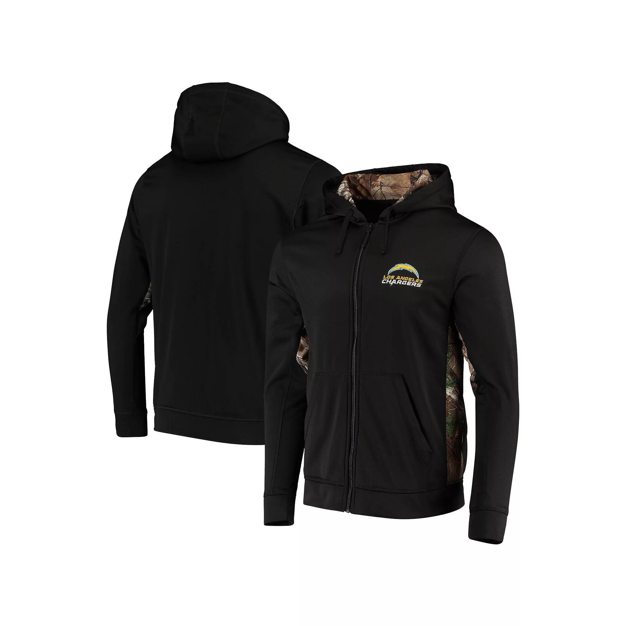 Men's Dunbrooke Black/Realtree Camo Los Angeles Chargers Decoy Tech Fleece Full-Zip Hoodie, Size: 2XL Product Image