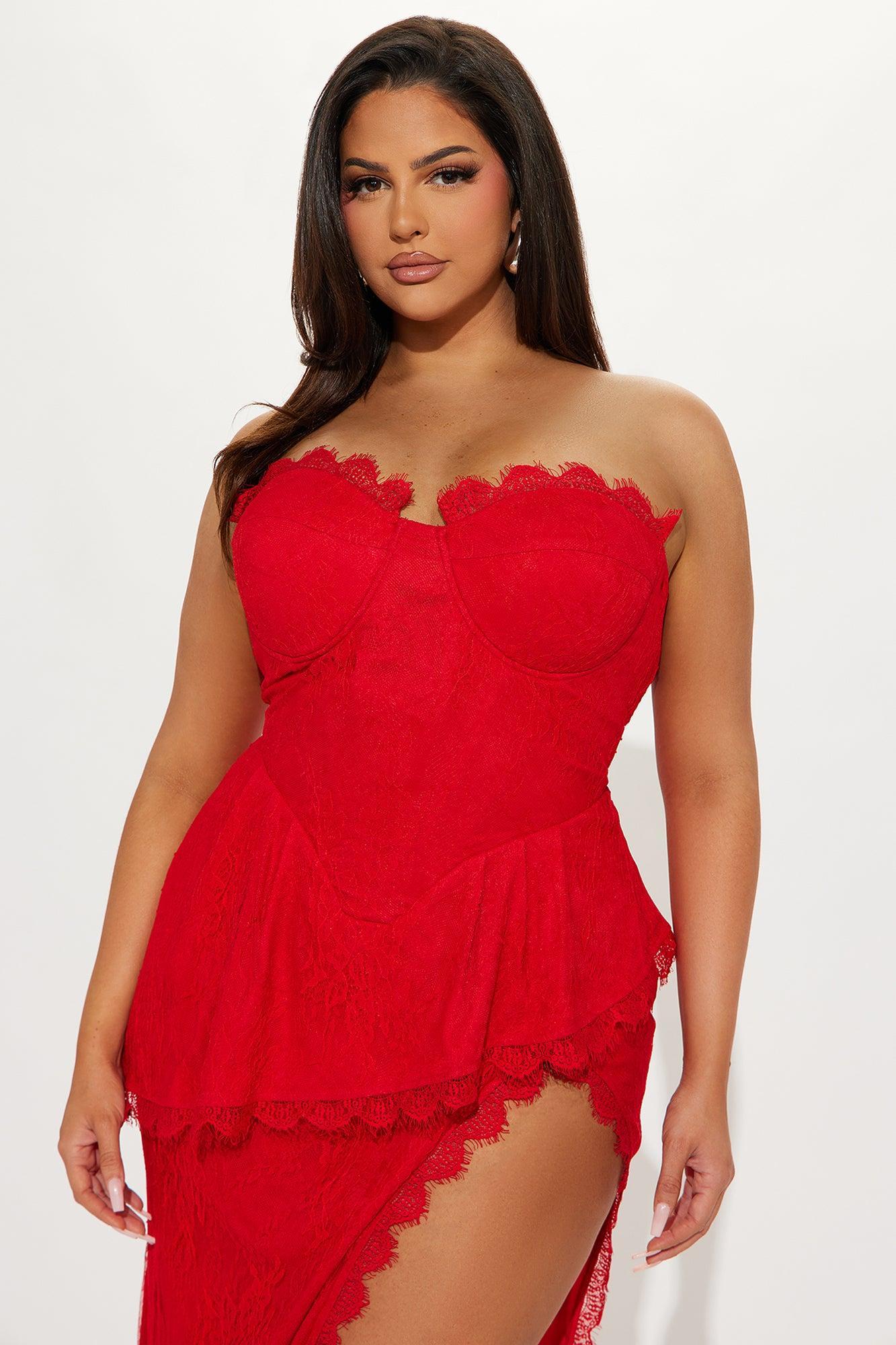 Katrina Lace Gown - Red Product Image