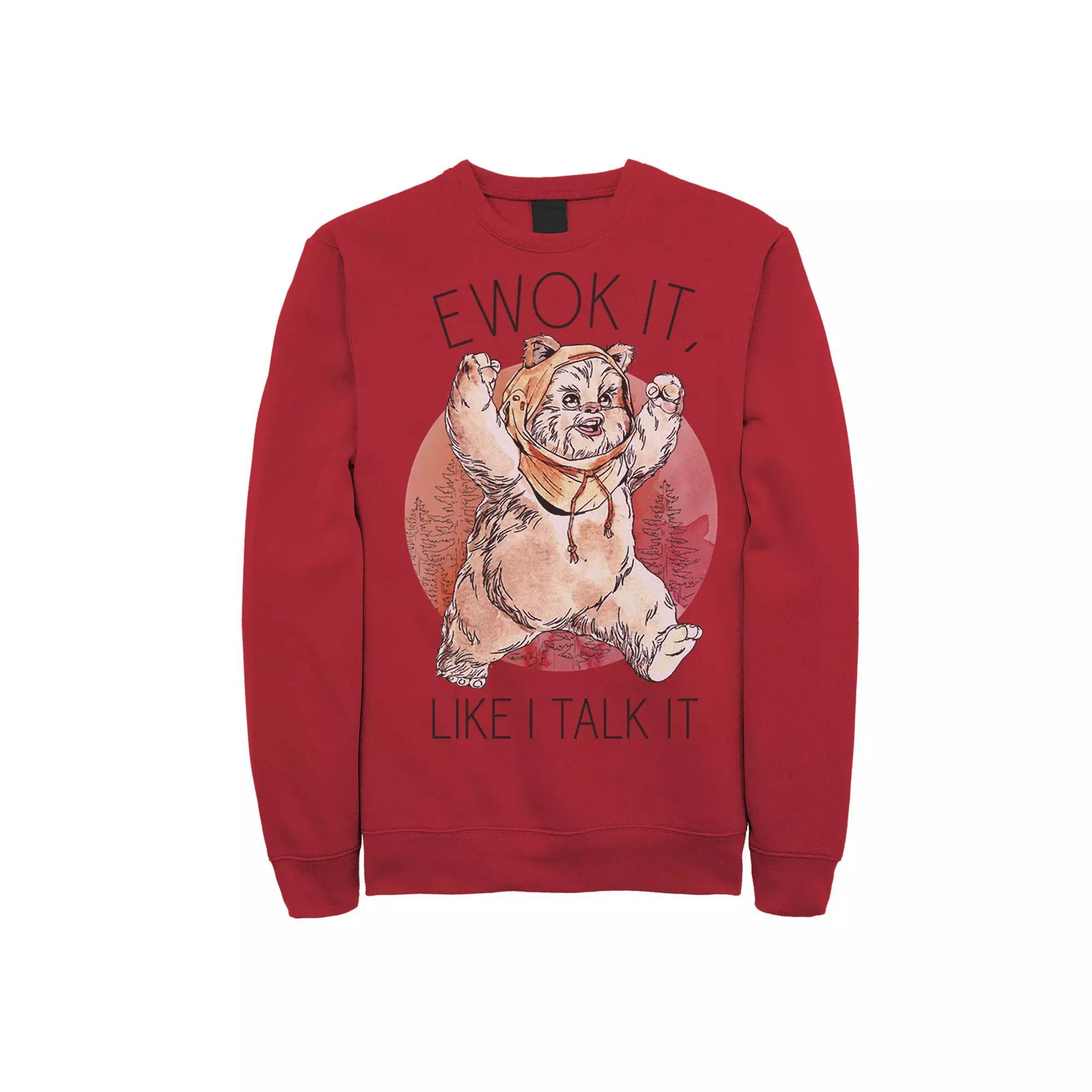 Men's Star Wars Ewok It Sweatshirt, Size: Large, Red Product Image