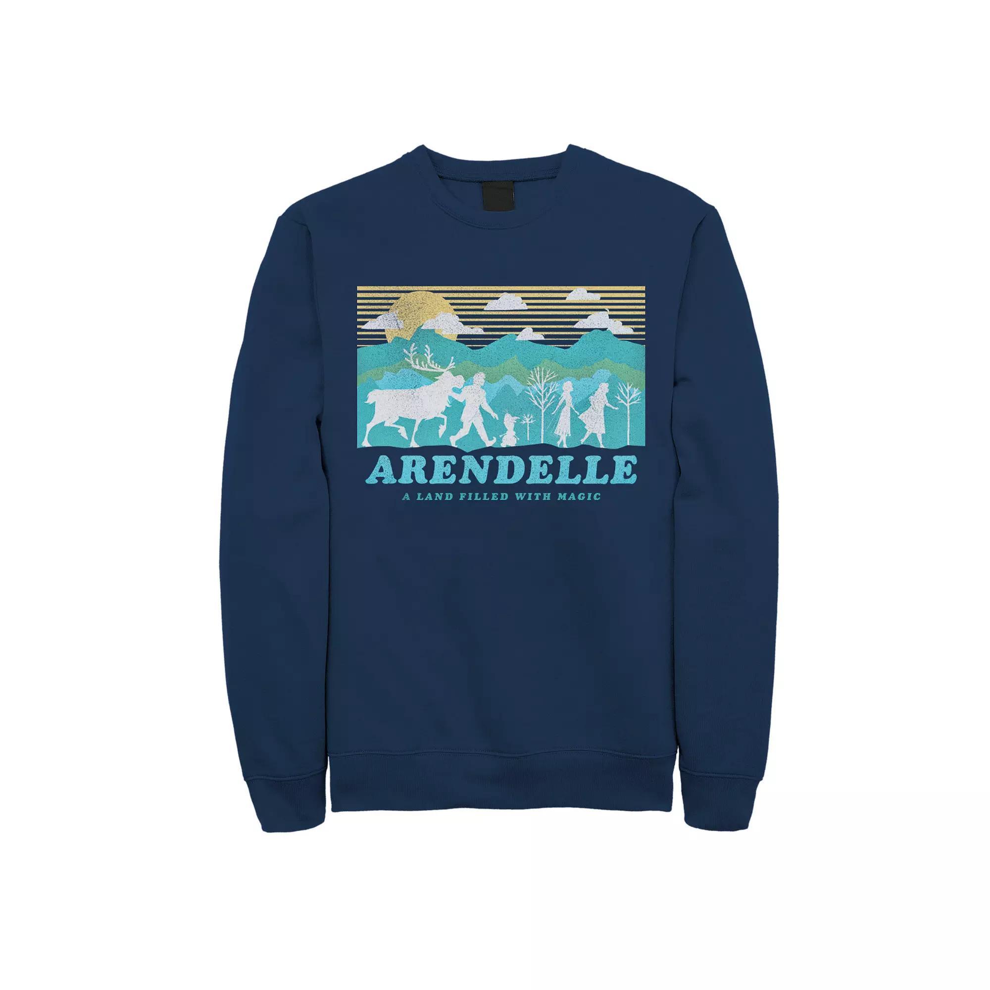 Men's Frozen 2 Arendelle Silhouette Sweatshirt, Size: Small, Blue Product Image