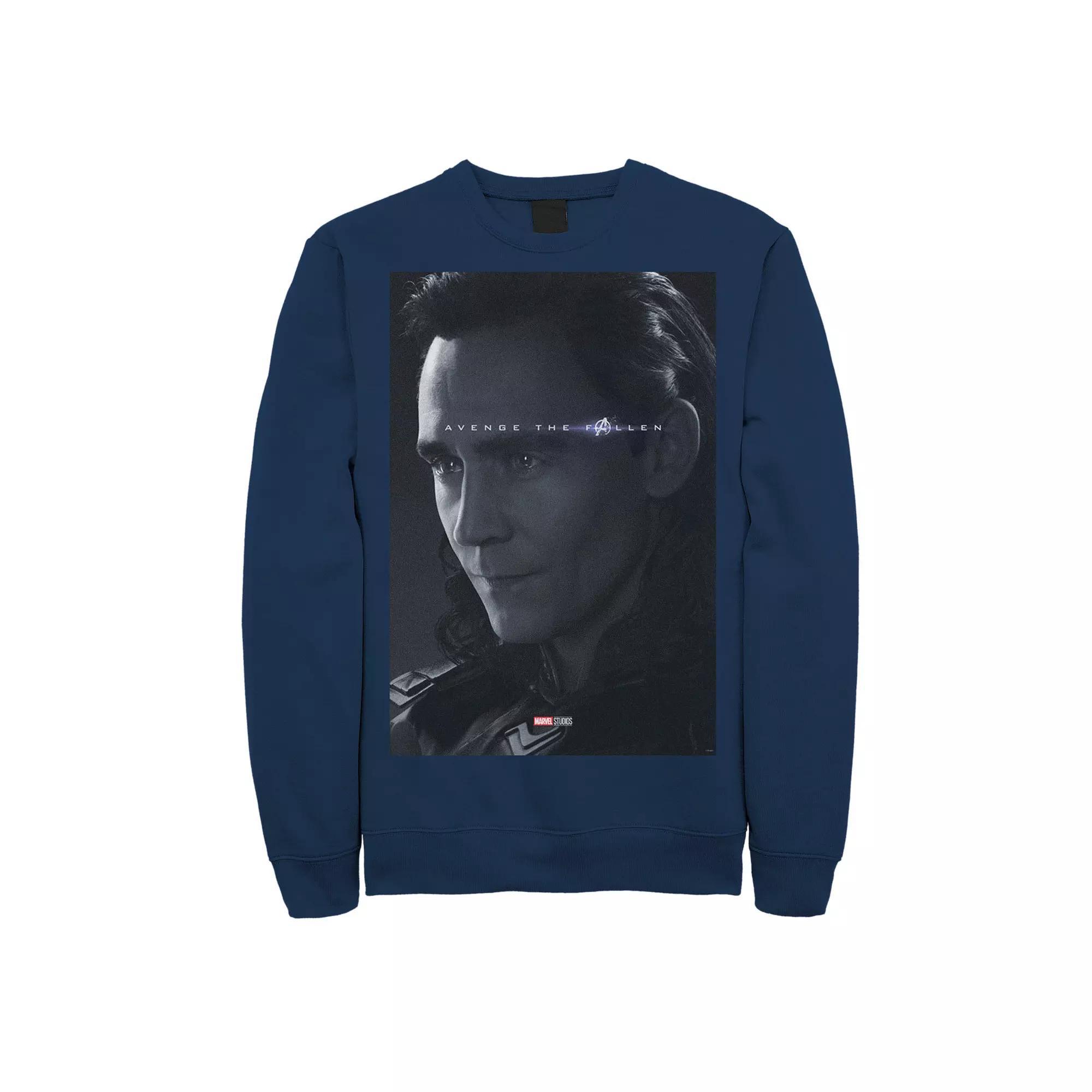 Men's Marvel Avengers Endgame Loki Avenge The Fallen Poster Tee, Size: Large, Blue Product Image