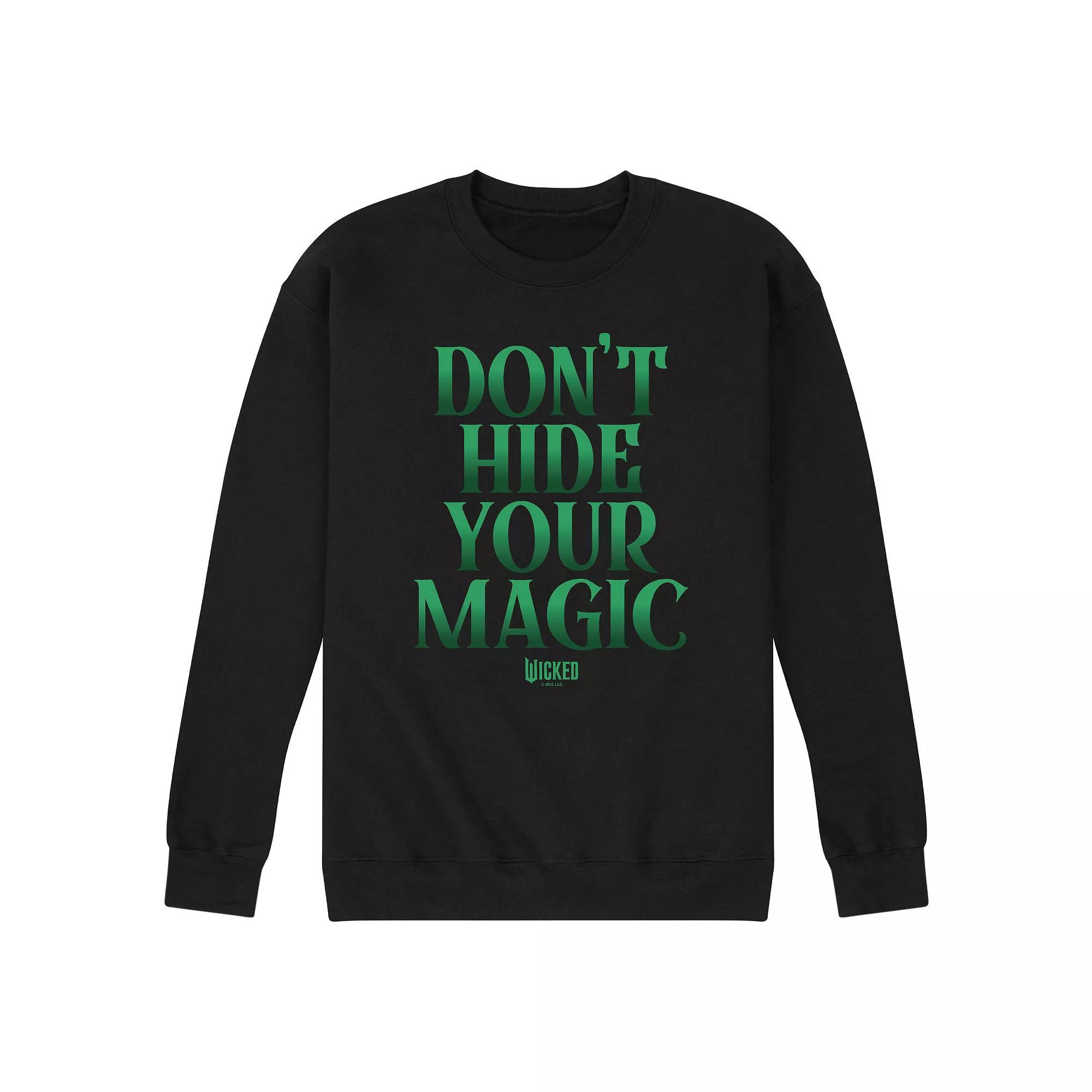 Men's Wicked Don't Hide Your Magic Fleece Sweatshirt, Size: Large, Black Product Image