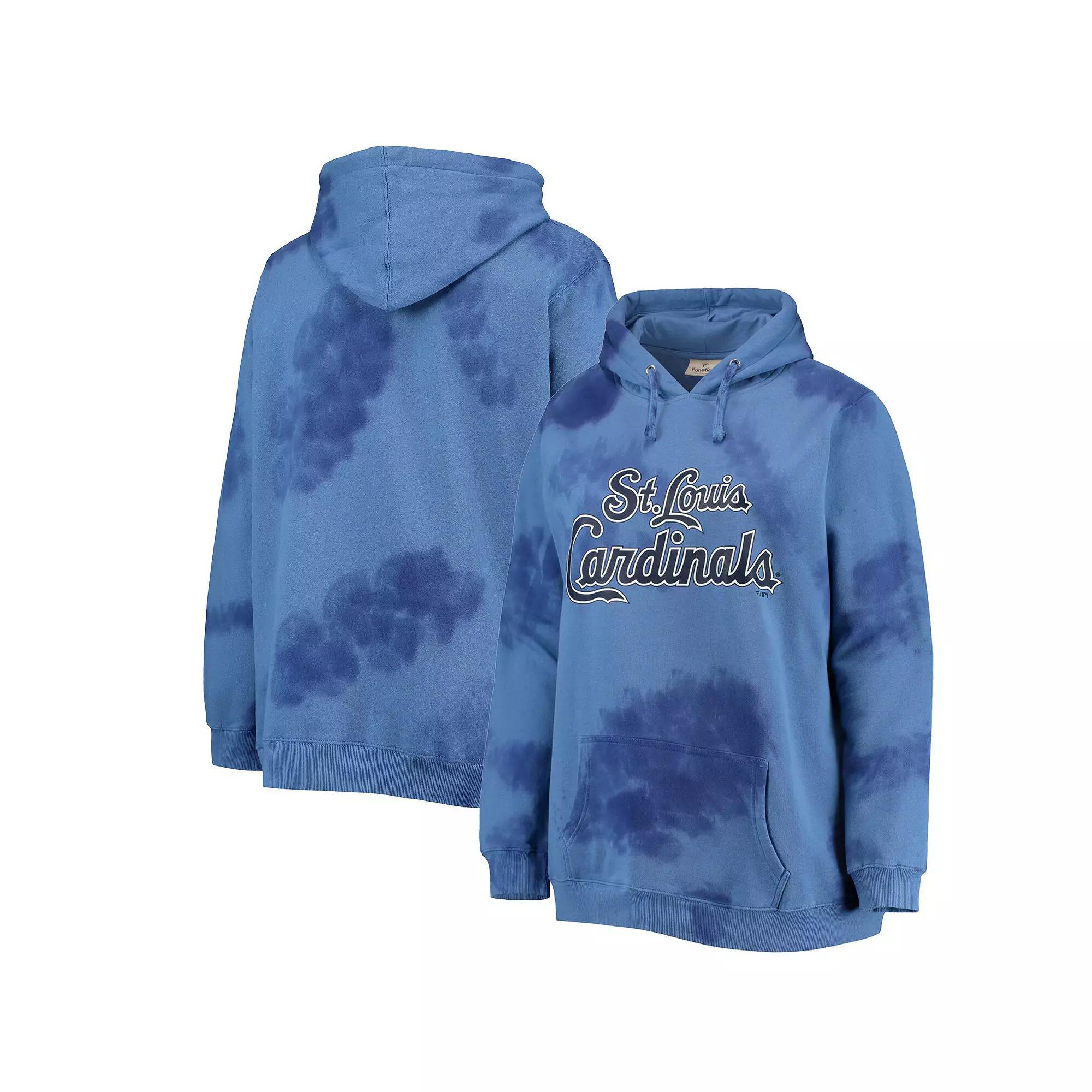 Women's Navy St. Louis Cardinals Plus Size Cloud Pullover Hoodie, Size: 1XL, Blue Product Image