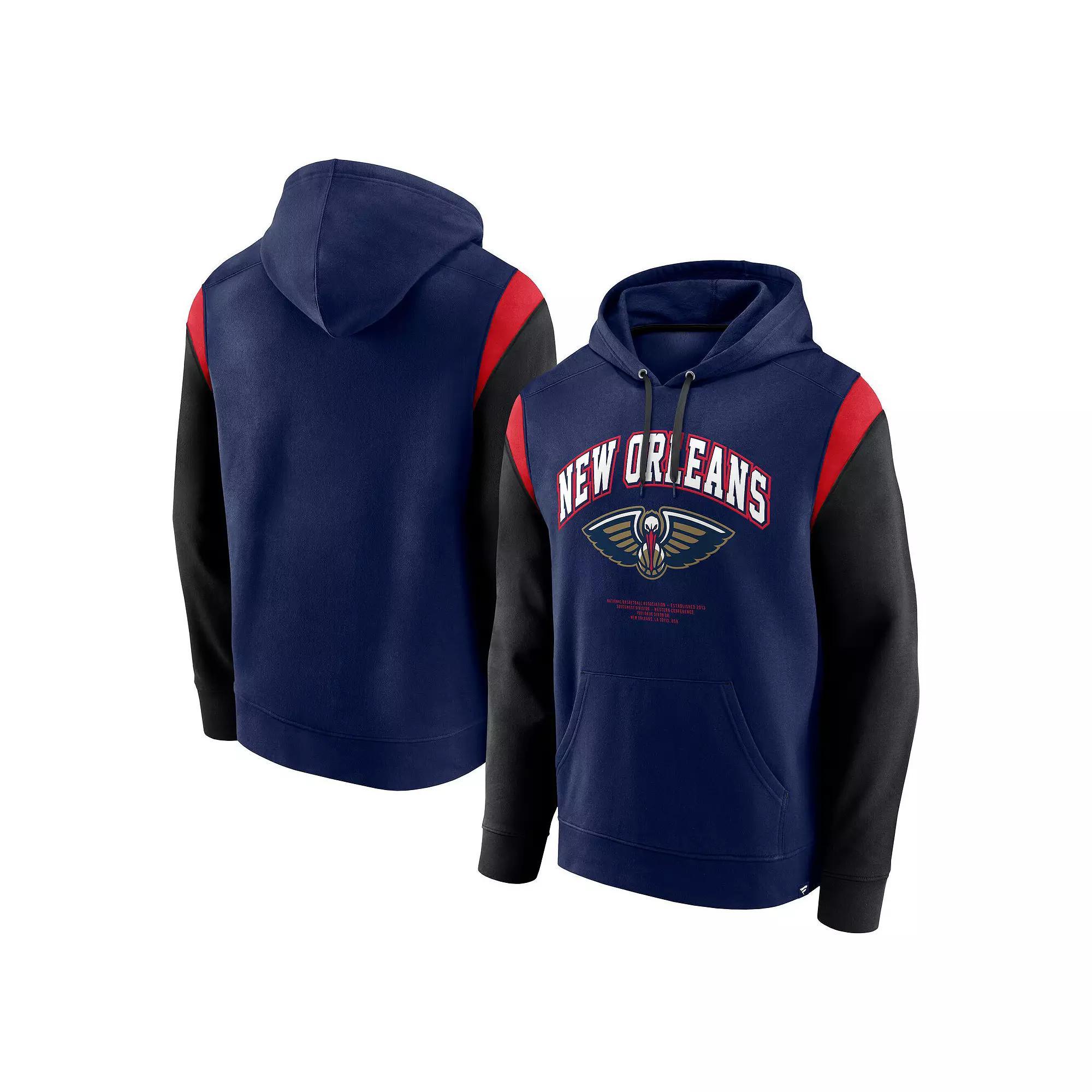 Men's Fanatics Navy New Orleans Pelicans Scorer Pullover Hoodie, Size: 3XL, Blue Product Image